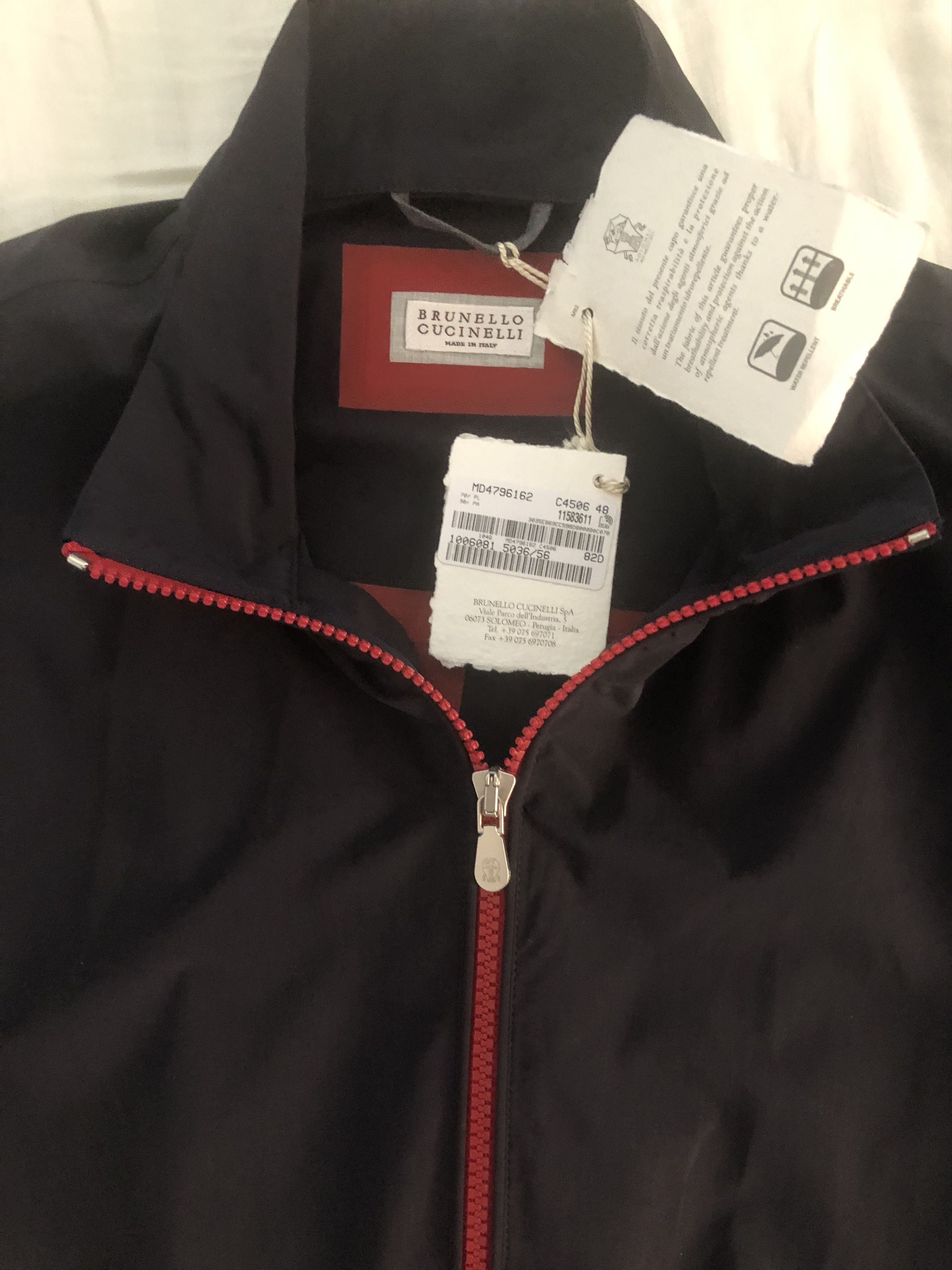 Brunello Cucinelli $1995 Outerwear Jacket/ Windbreaker NWT Size US M / EU 48-50 / 2 - 13 Thumbnail