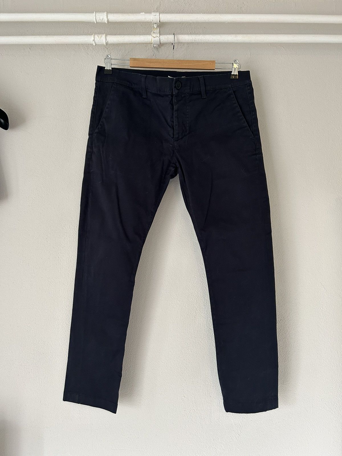 image of Saint Laurent Paris Navy Blue Chinos Pants, Men's (Size 34)