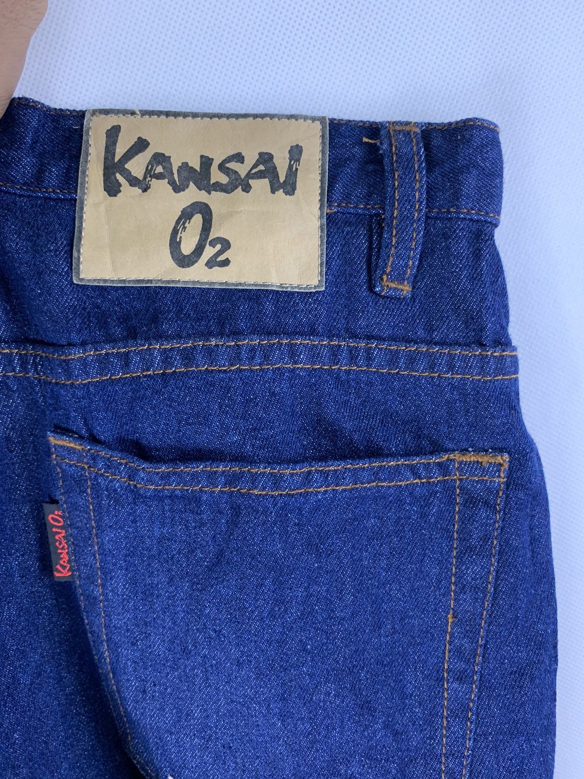 Japanese Brand × Kansai Yamamoto Kansai Yamamoto Flare Denim Pants Size US 28 / EU 44 - 13 Thumbnail