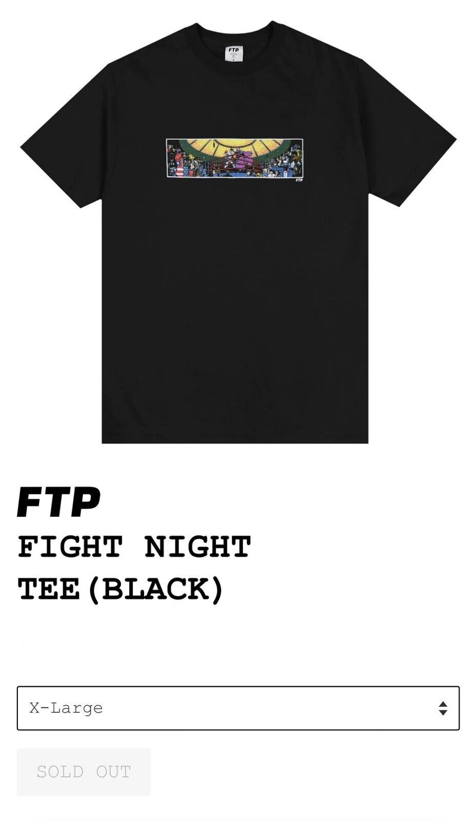 Fuck The Population FTP Fight Night Tee Black XL Size US XL / EU 56 / 4 - 3 Thumbnail