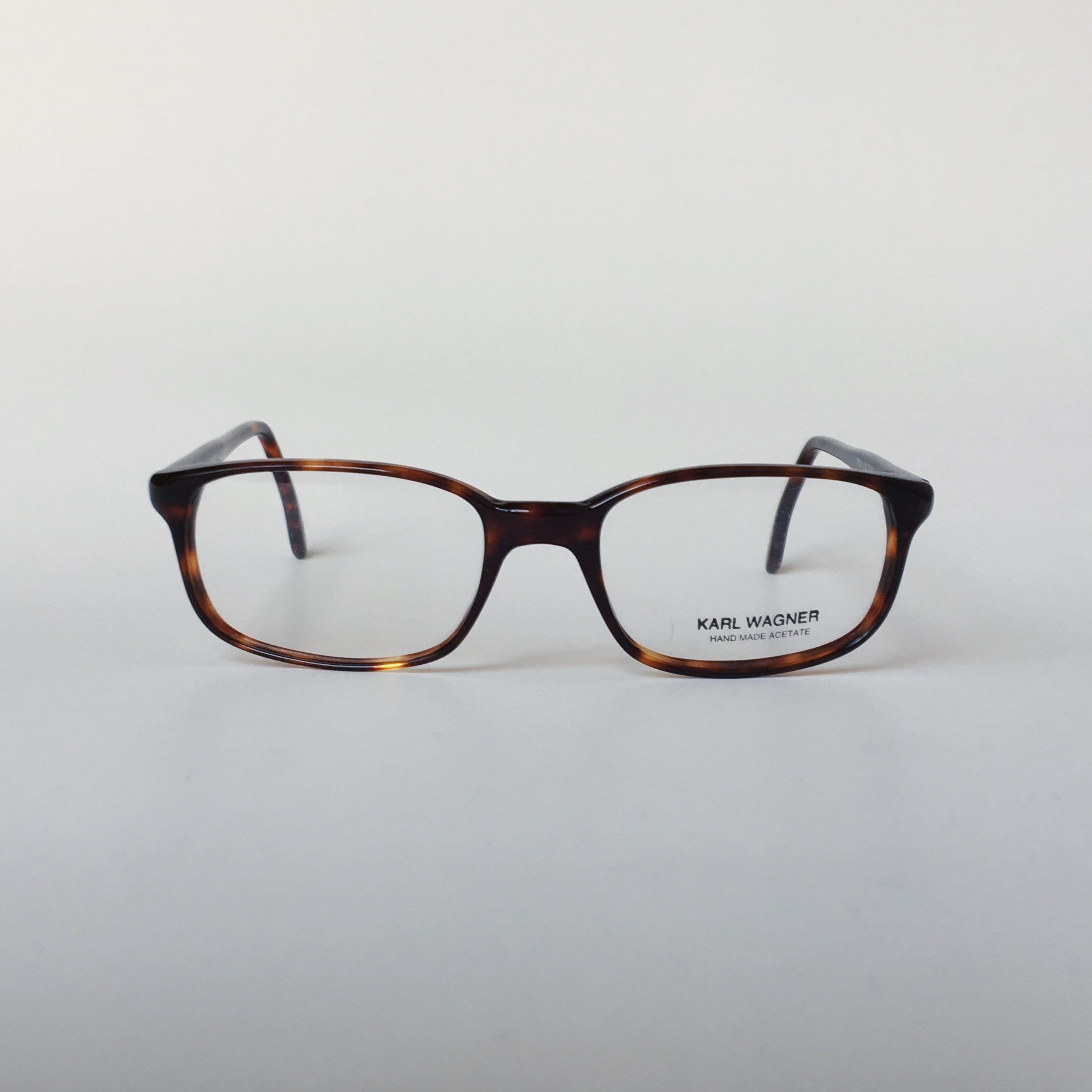 Karl Wagner Vintage Square Glasses Tortoise Optical 90s NOS