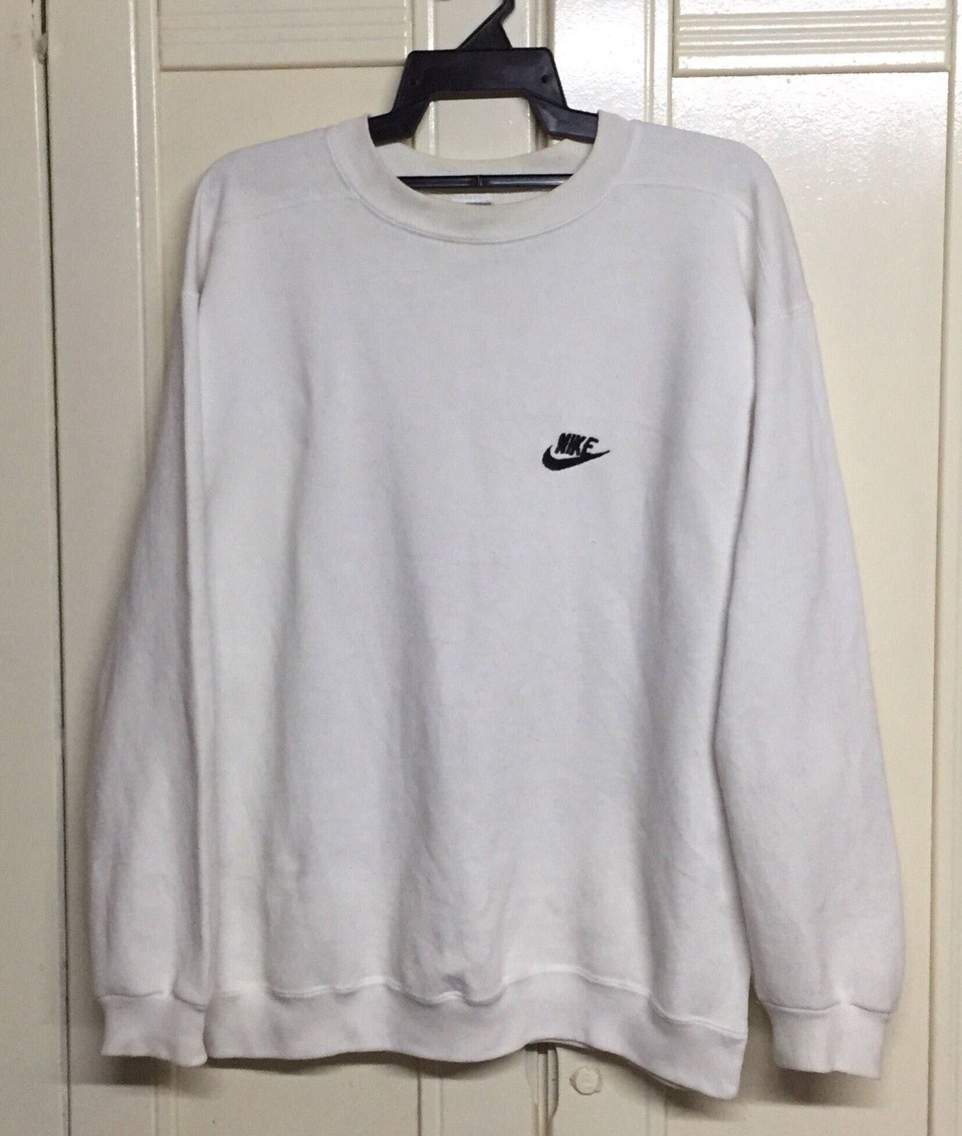 Nike Vintage Nike Sweatshirt Jacket-White Nike Jumper-Street Wear-White ...