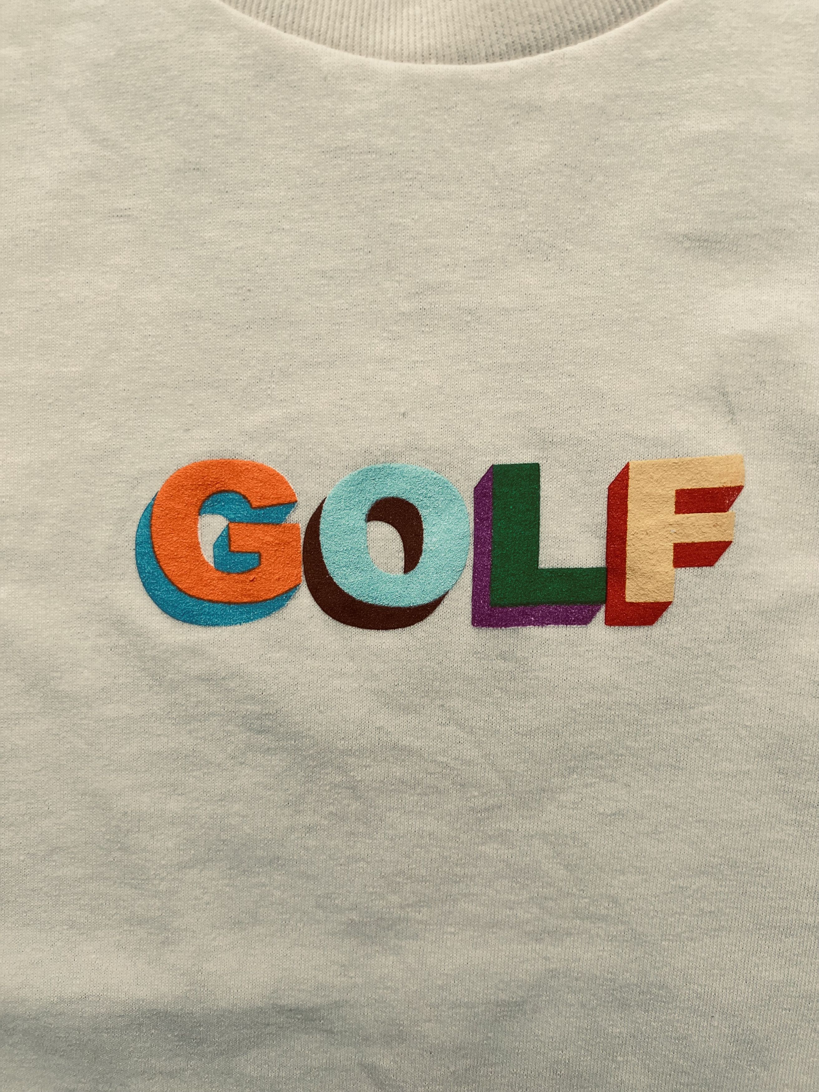 Golf Wang 💚 Golf Wang Multi Color 3D Logo Tee Cream Medium NEW Size US M / EU 48-50 / 2 - 3 Thumbnail