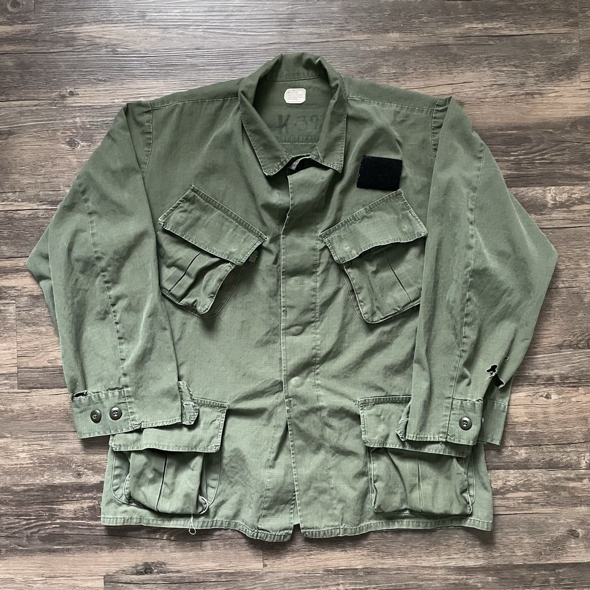 Vintage Vietnam Era 1969 Slant Pocket OG-107 Poplin Coat Shirt Large ...