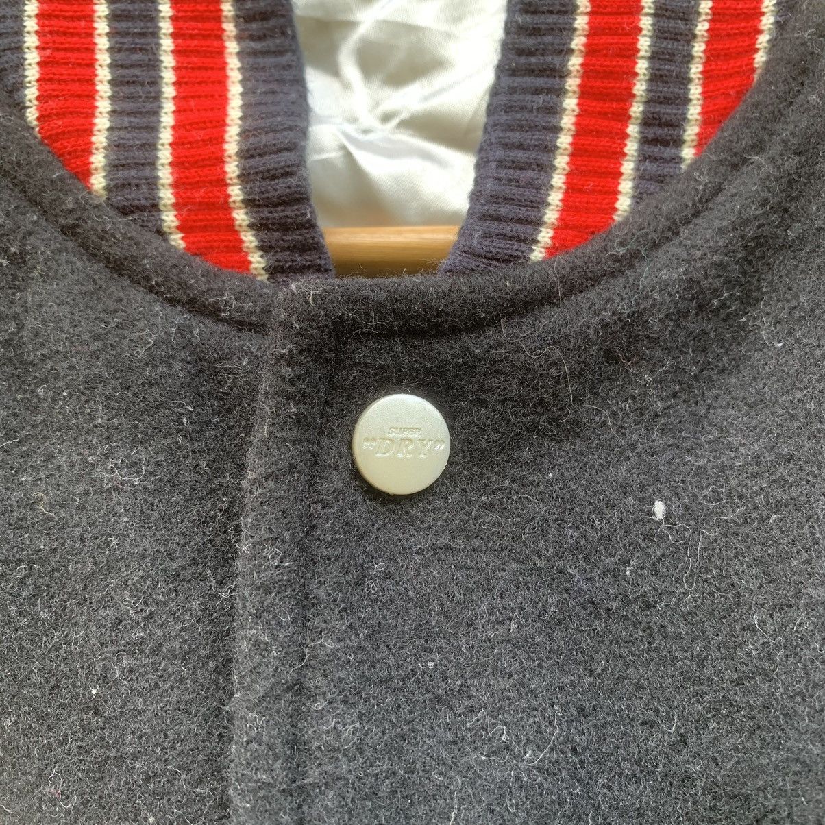 Superdry SUPERDRY BIG LOGO VARSITY JACKET LEATHER HANDLING VERY RARE Size US L / EU 52-54 / 3 - 6 Thumbnail