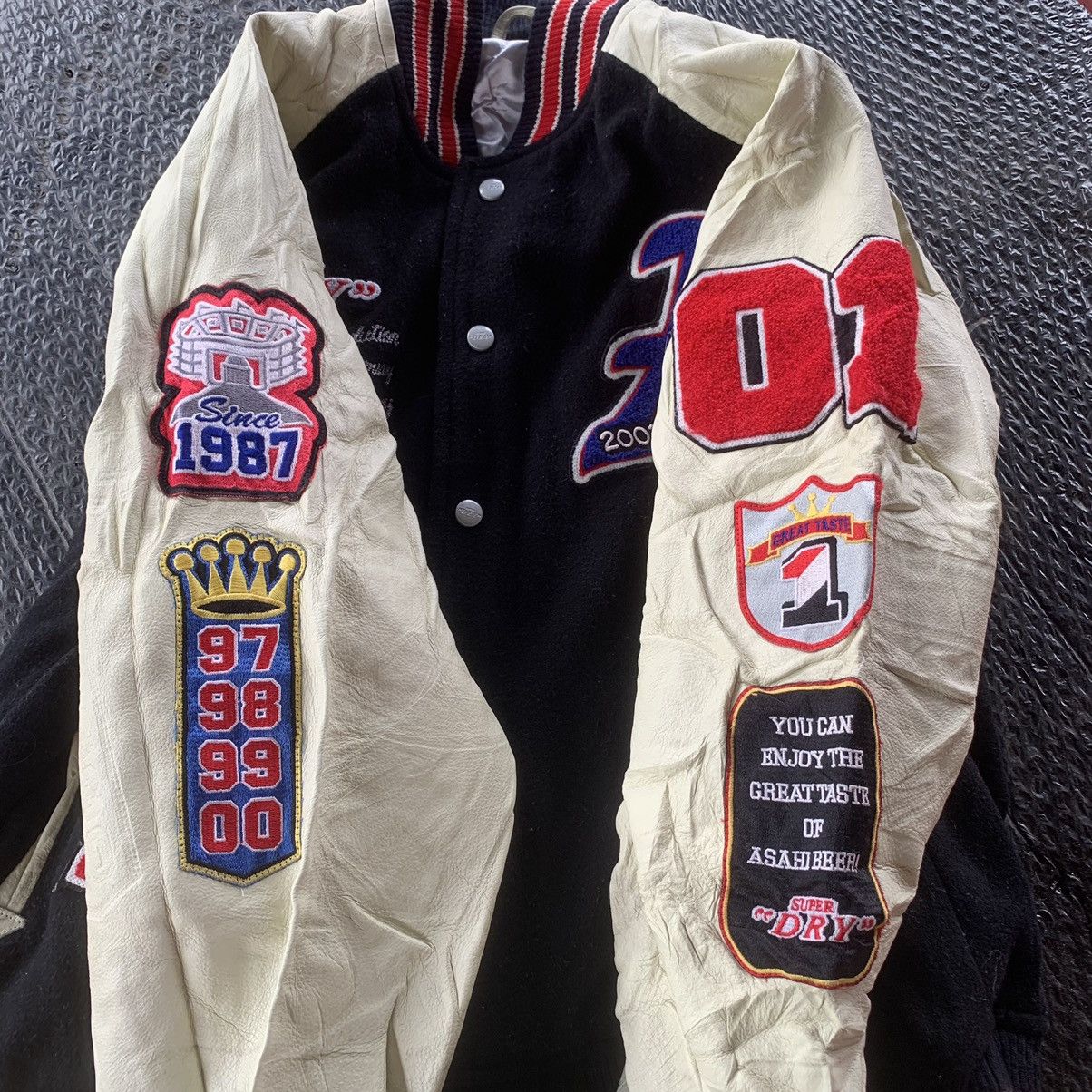 Superdry SUPERDRY BIG LOGO VARSITY JACKET LEATHER HANDLING VERY RARE Size US L / EU 52-54 / 3 - 15 Thumbnail