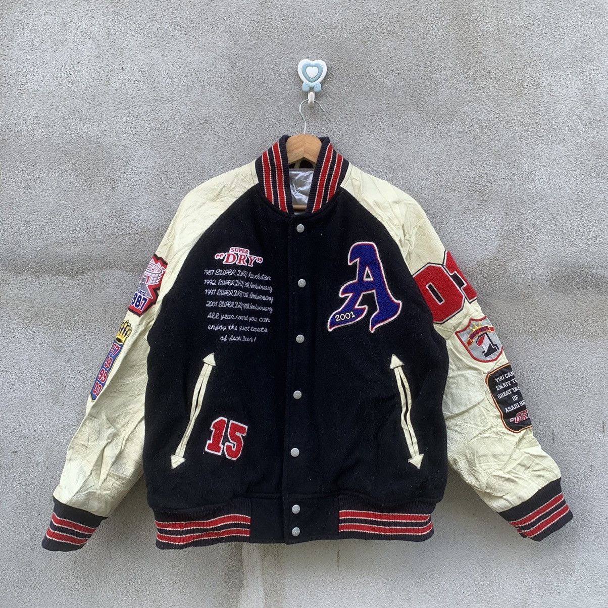 Superdry SUPERDRY BIG LOGO VARSITY JACKET LEATHER HANDLING VERY RARE Size US L / EU 52-54 / 3 - 1 Thumbnail