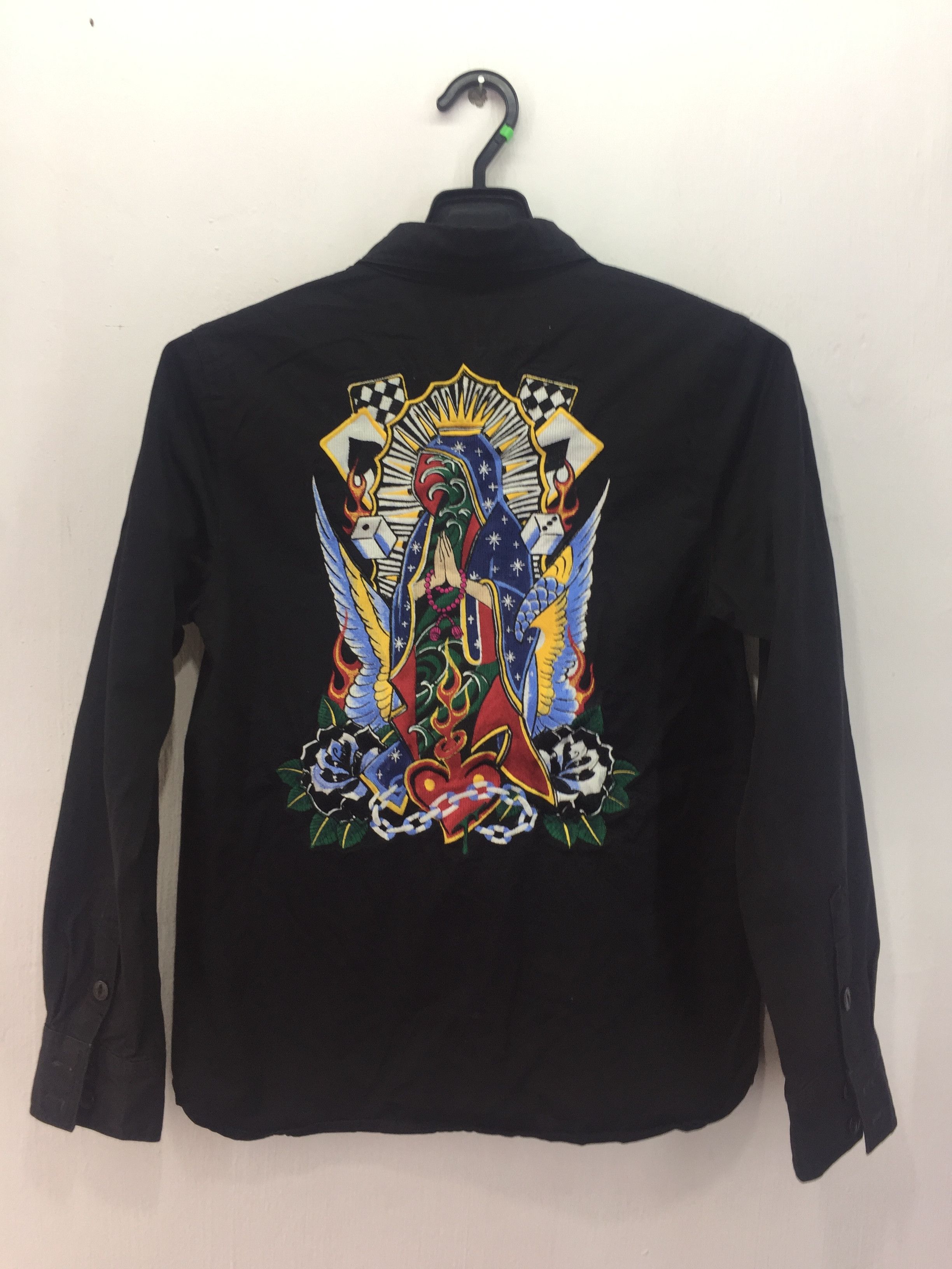 Japanese Brand BLACK FLAME X LIL HEART EMBROIDERY DESIGNER SHIRT Size US M / EU 48-50 / 2 - 1 Thumbnail