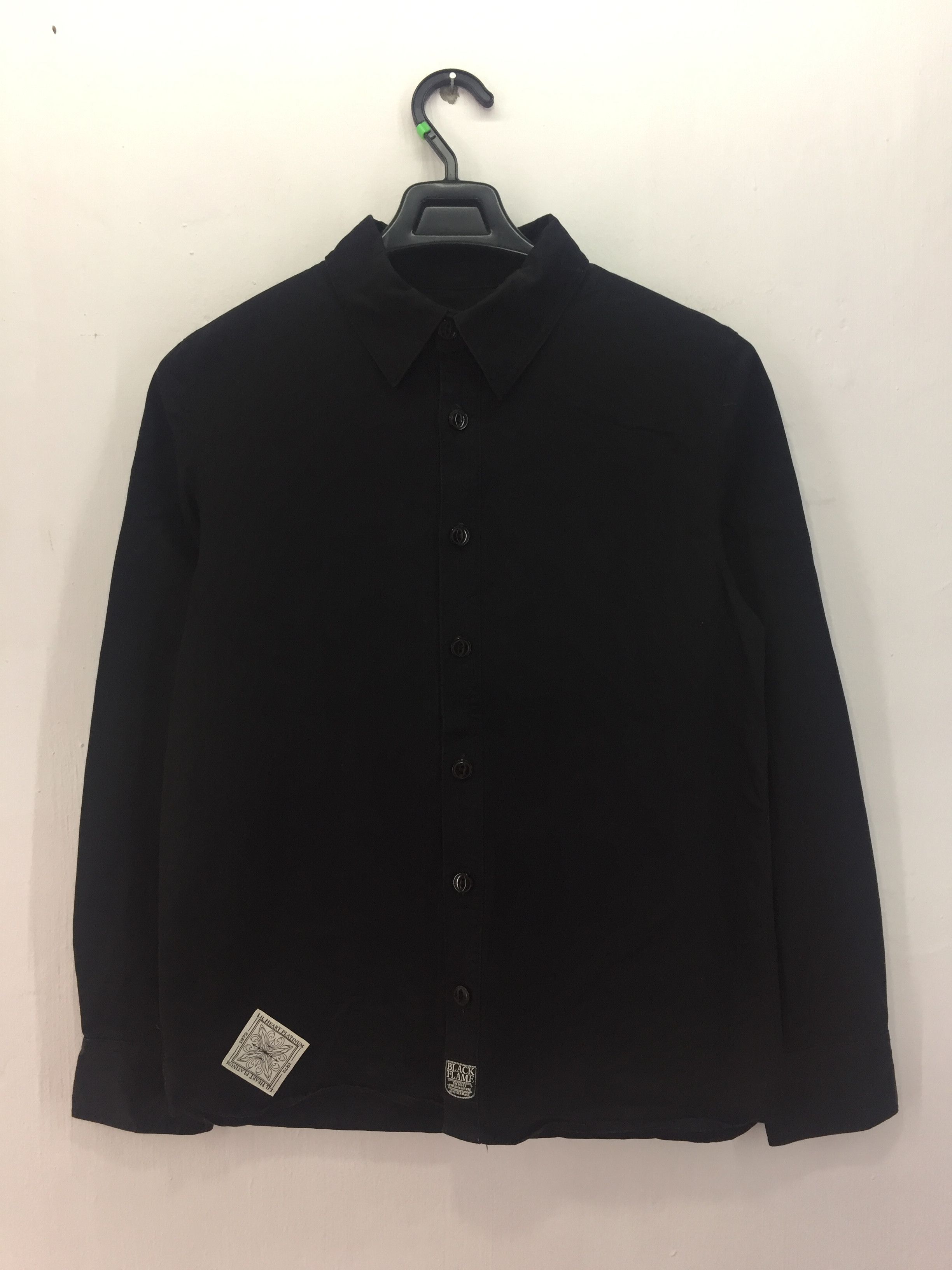 Japanese Brand BLACK FLAME X LIL HEART EMBROIDERY DESIGNER SHIRT Size US M / EU 48-50 / 2 - 2 Thumbnail