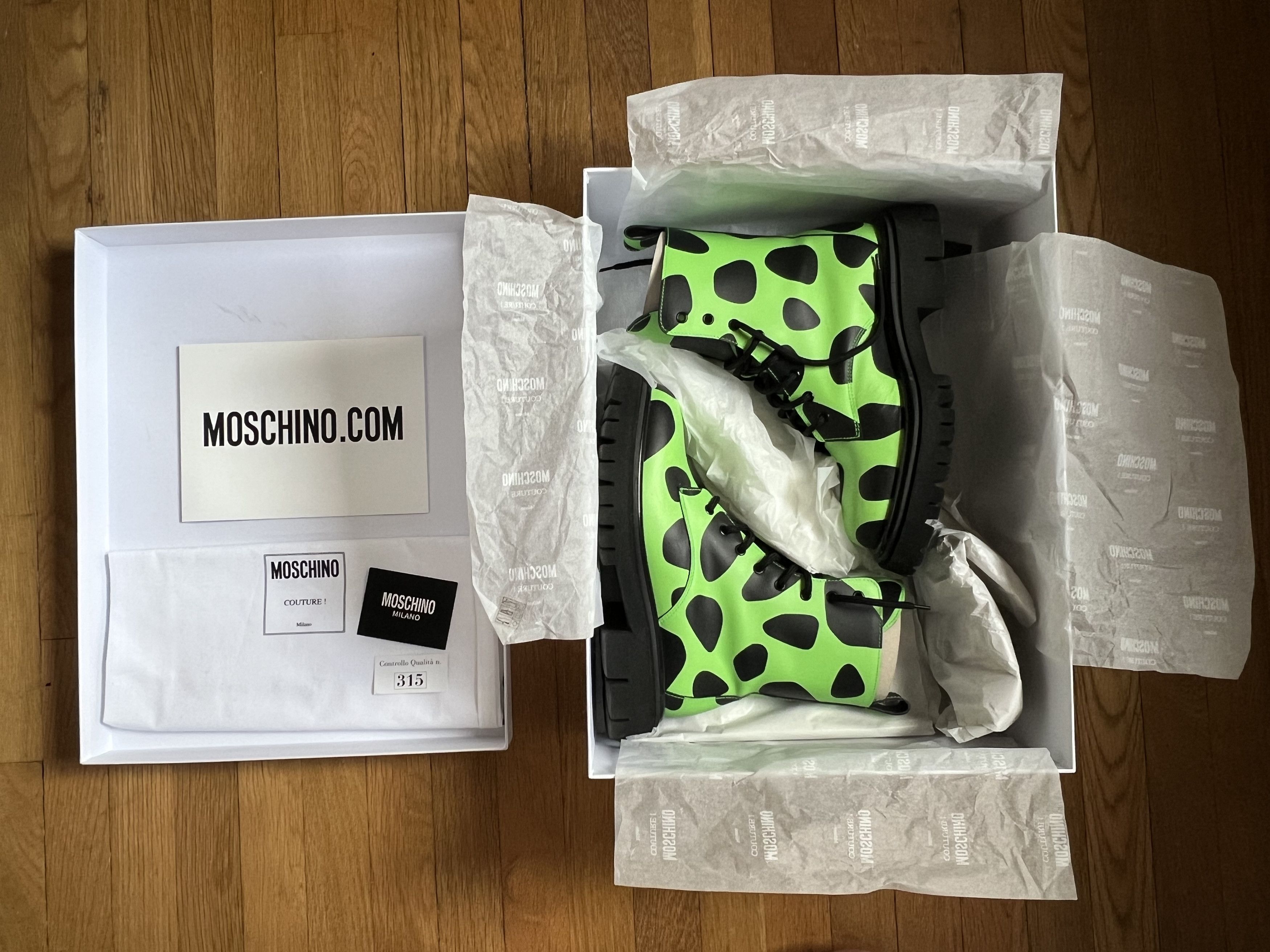 Moschino Moschino x The Flintstones printed combat ankle