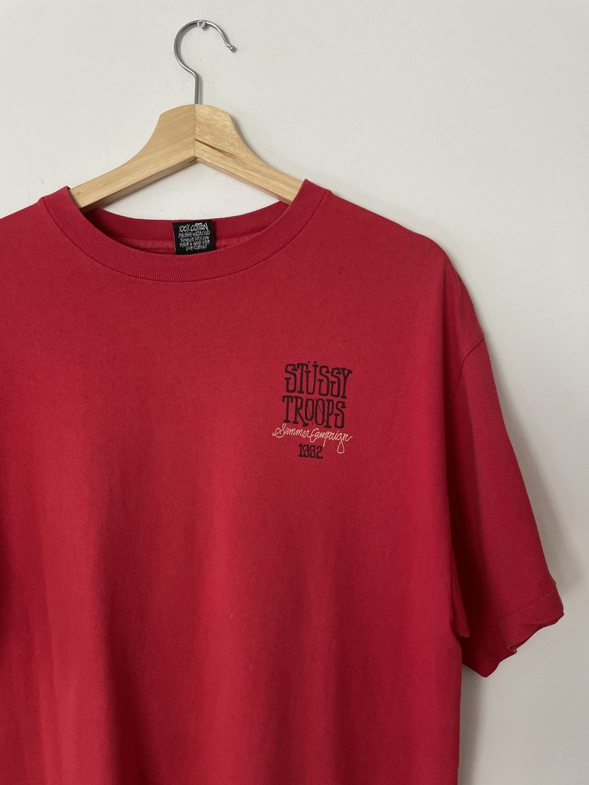 Vintage 90s 1992 Stüssy Troops Summer Campaign tee
