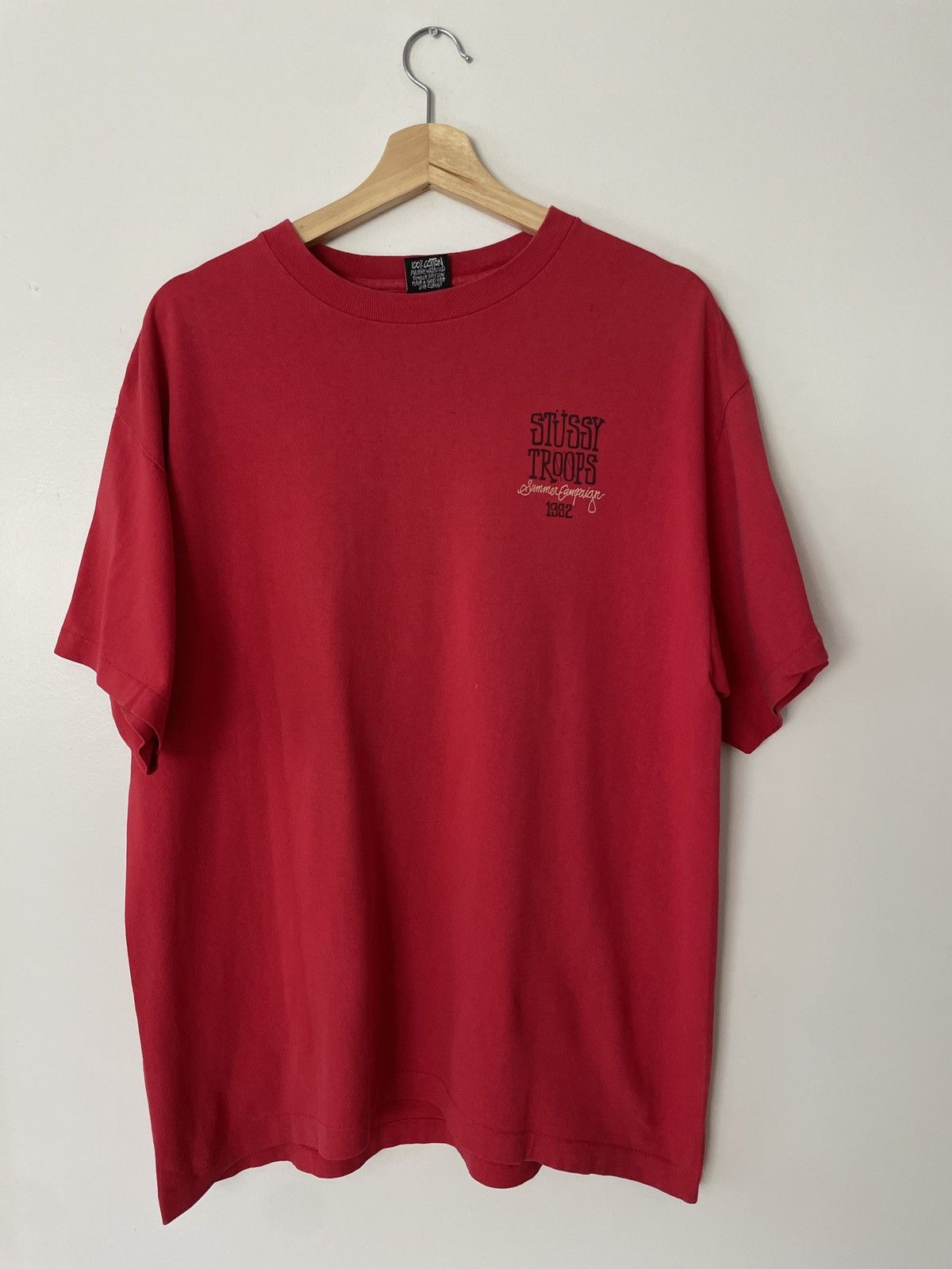 Vintage 90s 1992 Stüssy Troops Summer Campaign tee