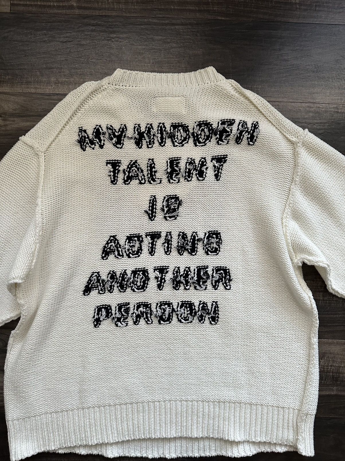 トップス doublet hidden message knit Doublet Black Hidden Message Sweater Doublet