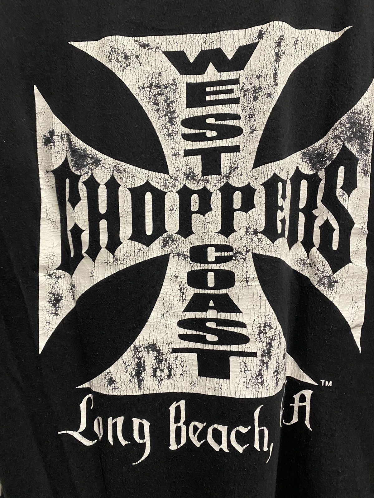 Vintage × West Coast Choppers West Coast Choppers Long Beach CA Black & White Tee Size US L / EU 52-54 / 3 - 6 Thumbnail