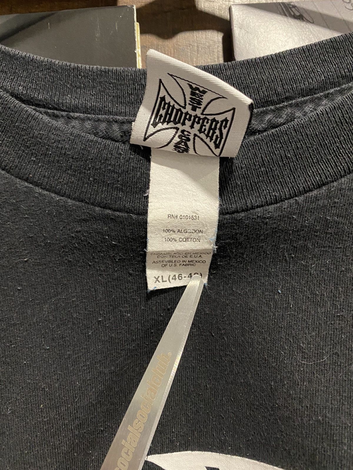 Vintage × West Coast Choppers West Coast Choppers Long Beach CA Black & White Tee Size US L / EU 52-54 / 3 - 4 Thumbnail