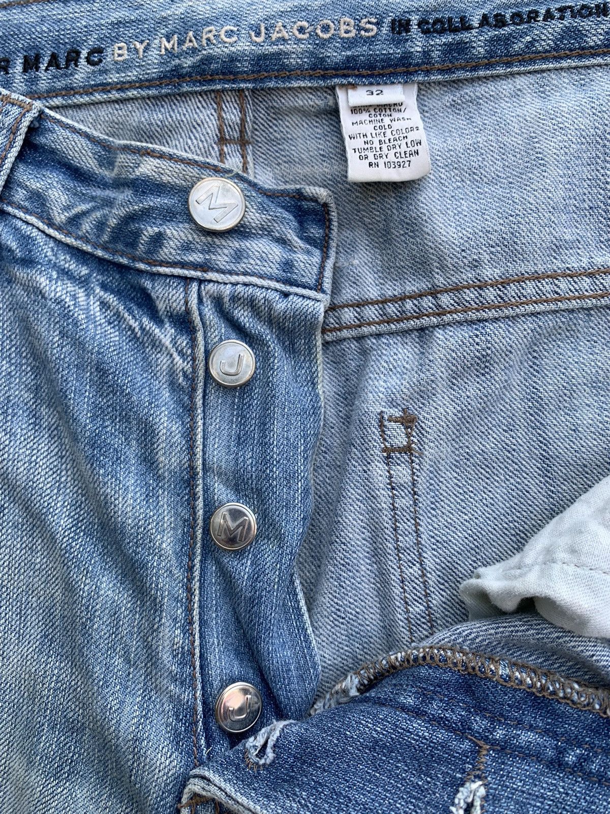 Marc Jacobs × Marc by Marc Jacobs × Vintage Vintage Marc Jacobs Distressed Denim Size US 34 / EU 50 - 12 Thumbnail