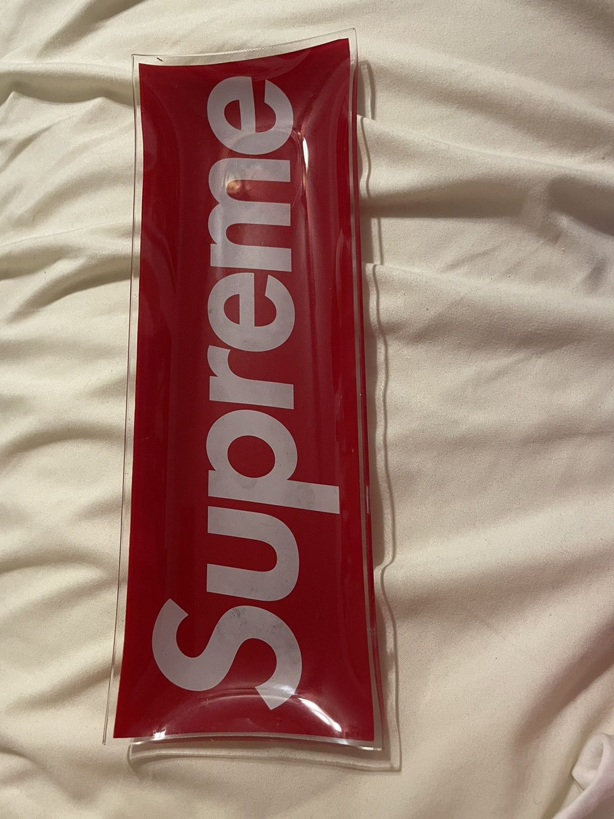 Logo Ashtray Supreme Red Ashtray Debossed Glass Ashtray Spring
