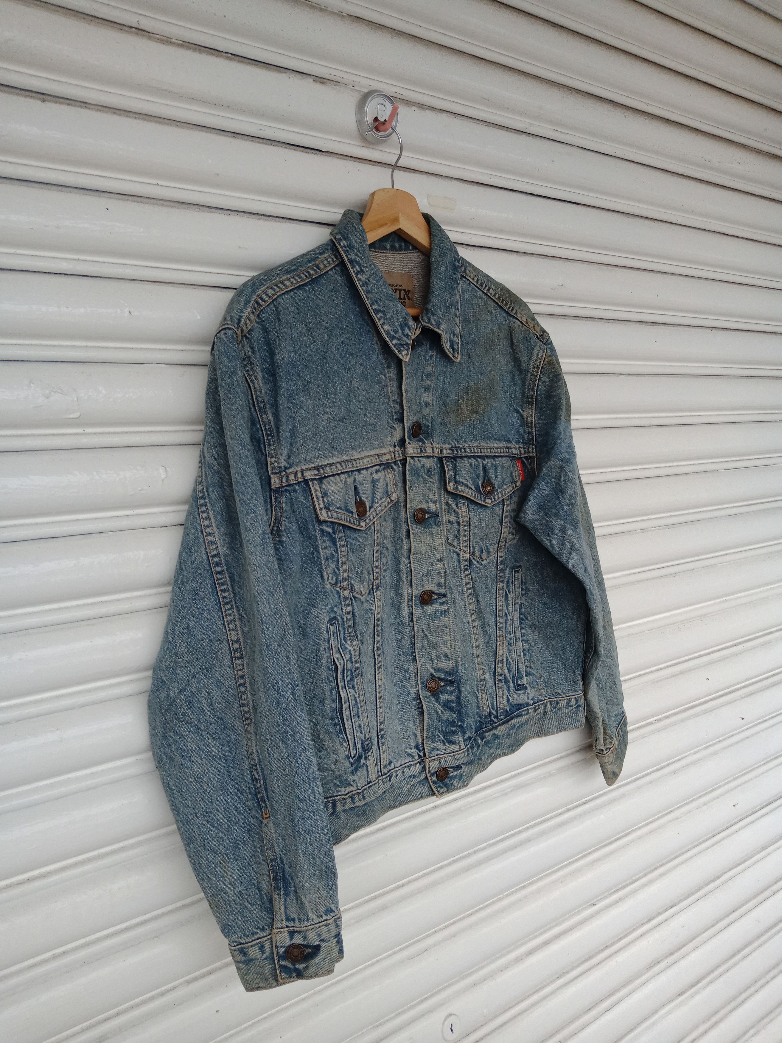 Edwin 90's Vintage Edwin A-01J Trucker Denim Size US M / EU 48-50 / 2 - 5 Thumbnail