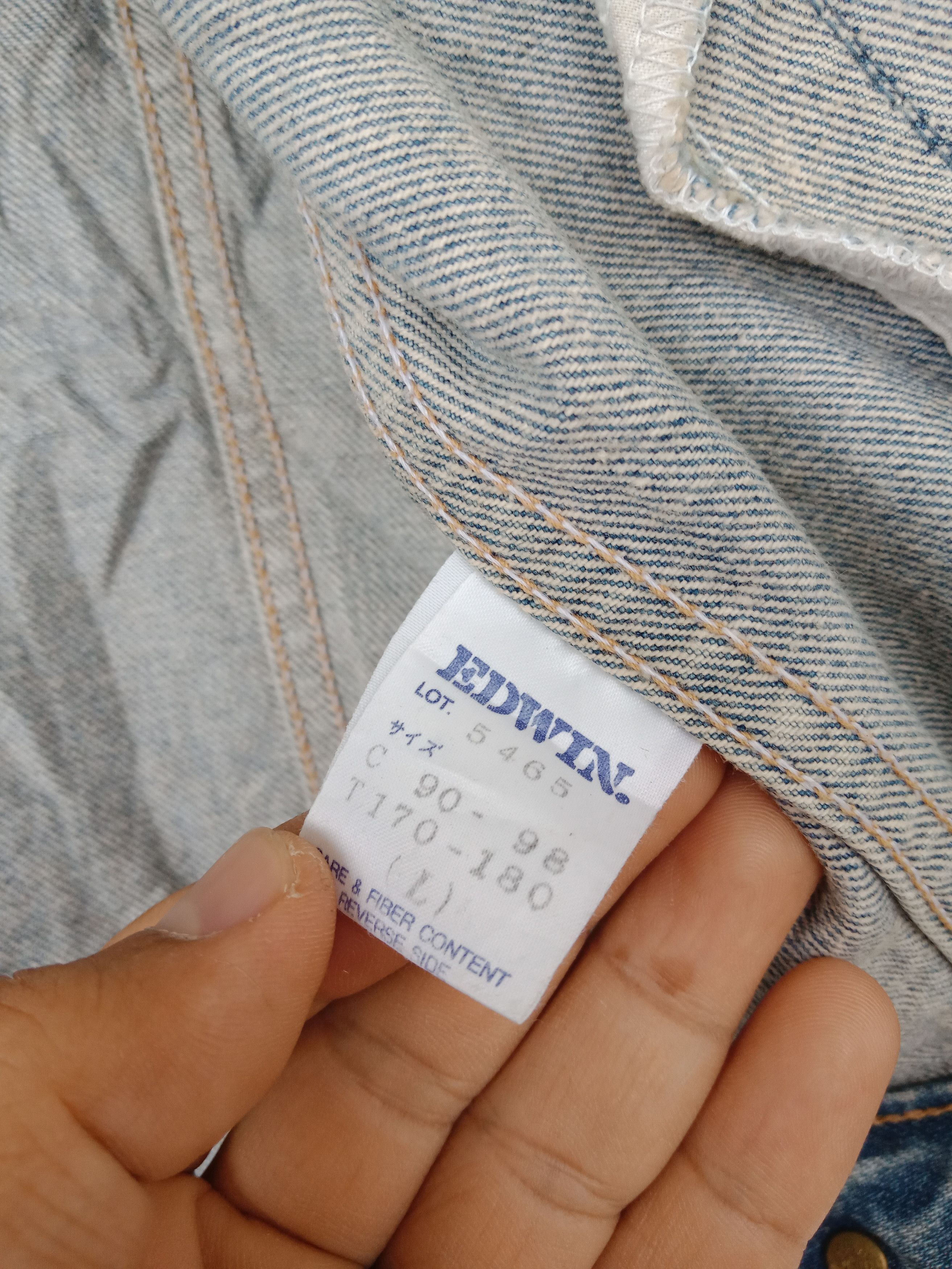 Edwin 90's Vintage Edwin A-01J Trucker Denim Size US M / EU 48-50 / 2 - 8 Thumbnail