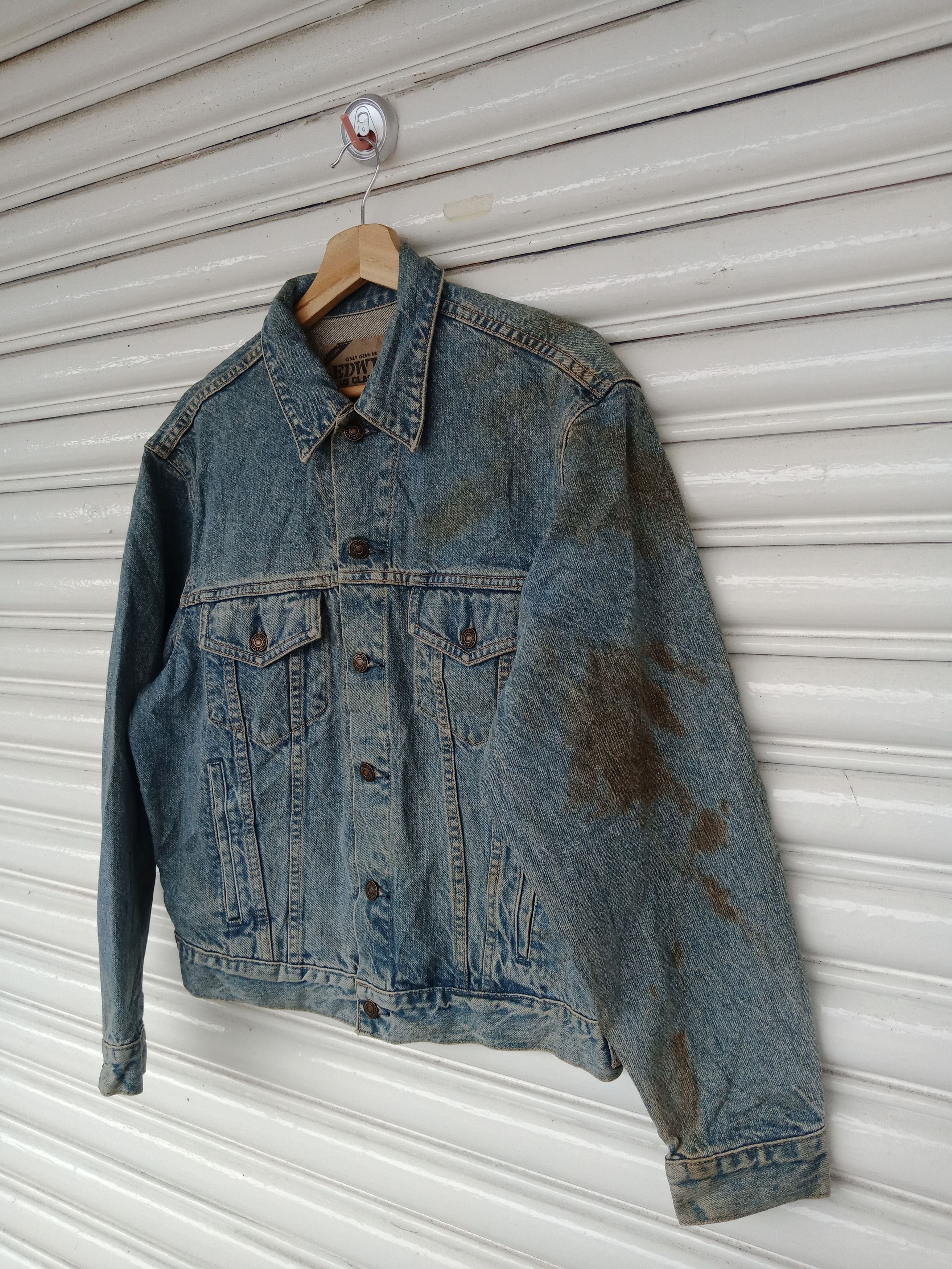 Edwin 90's Vintage Edwin A-01J Trucker Denim Size US M / EU 48-50 / 2 - 4 Thumbnail