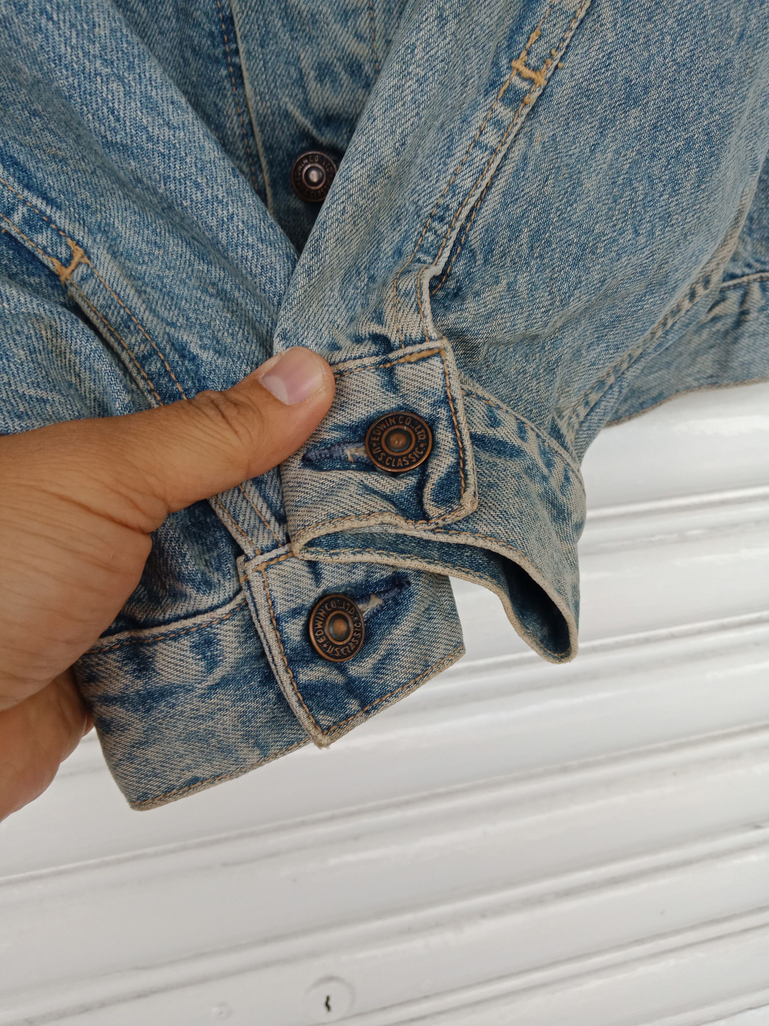 Edwin 90's Vintage Edwin A-01J Trucker Denim Size US M / EU 48-50 / 2 - 6 Thumbnail