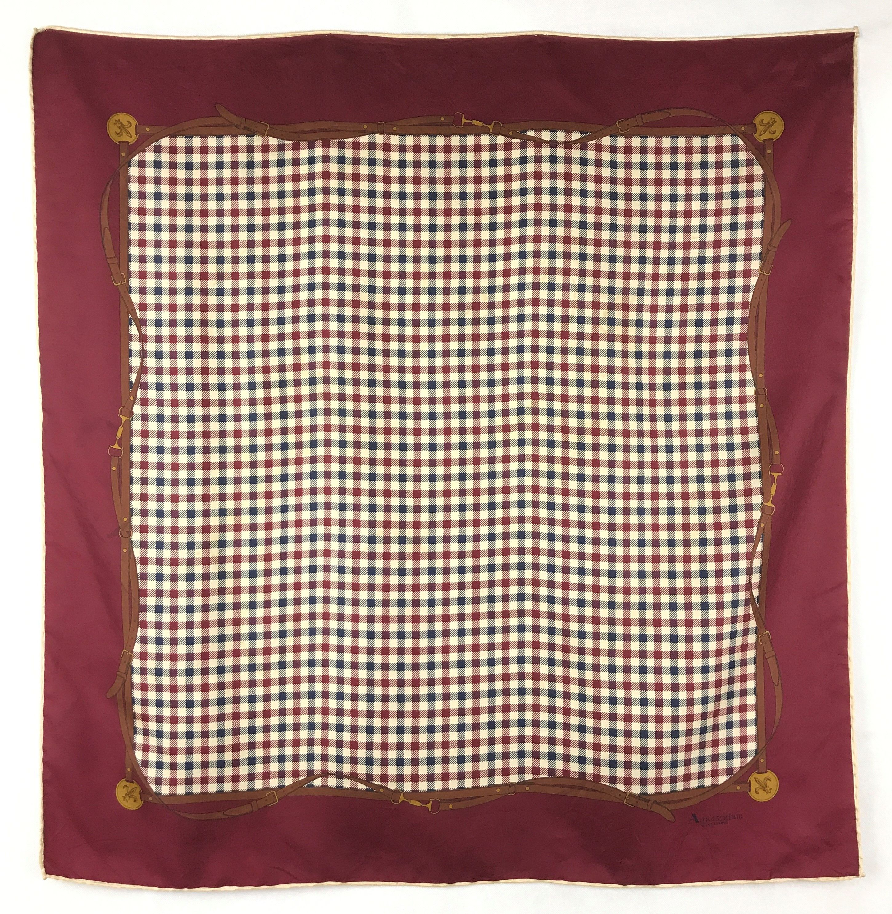 AQ903 Vintage Aquascutum London Silk Scarf - Main Image