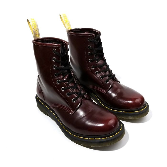 Dr. Martens Dr. Martens Vegan Cherry Red Oxford Rub Off Boots | Grailed