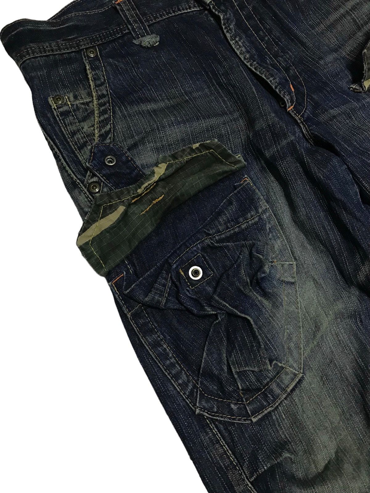 Hysteric Glamour × If Six Was Nine Extra Flared⚡Edwin 3D Front Pocket Distressed Denim Pants Size US 32 / EU 48 - 4 Thumbnail