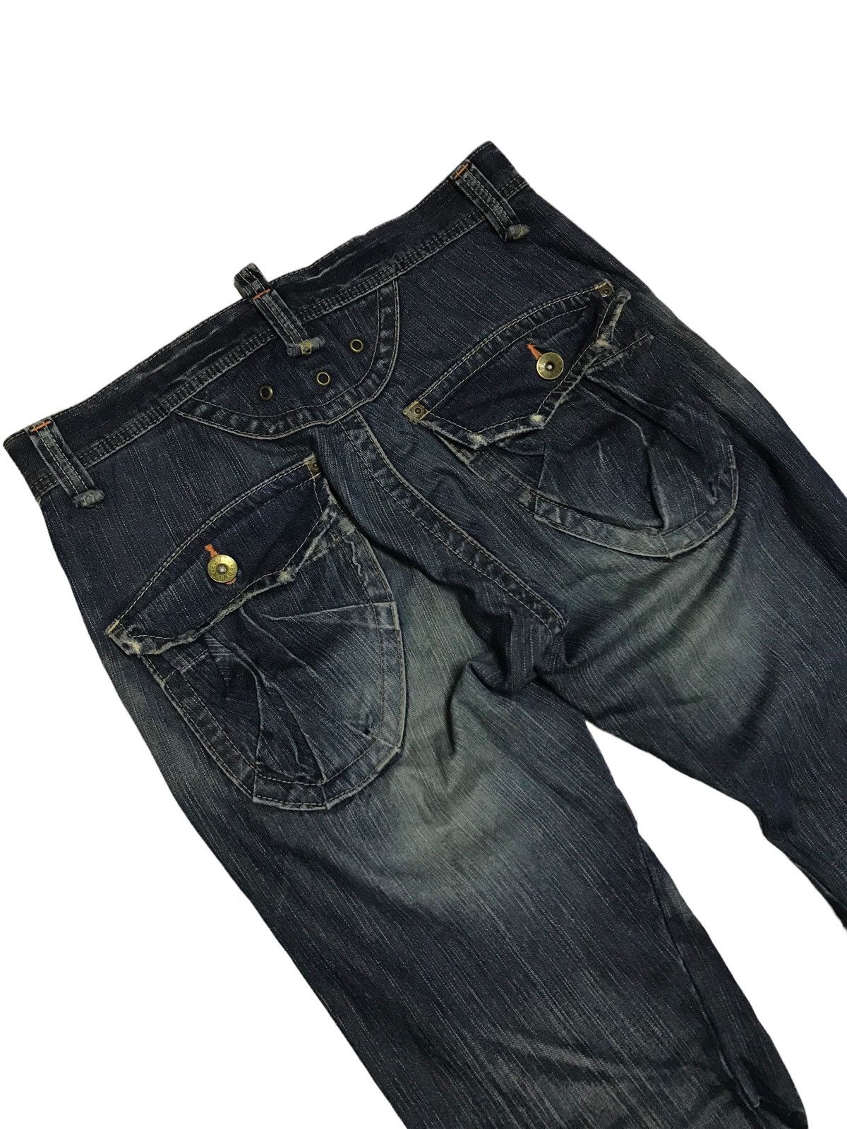 Hysteric Glamour × If Six Was Nine Extra Flared⚡Edwin 3D Front Pocket Distressed Denim Pants Size US 32 / EU 48 - 10 Thumbnail