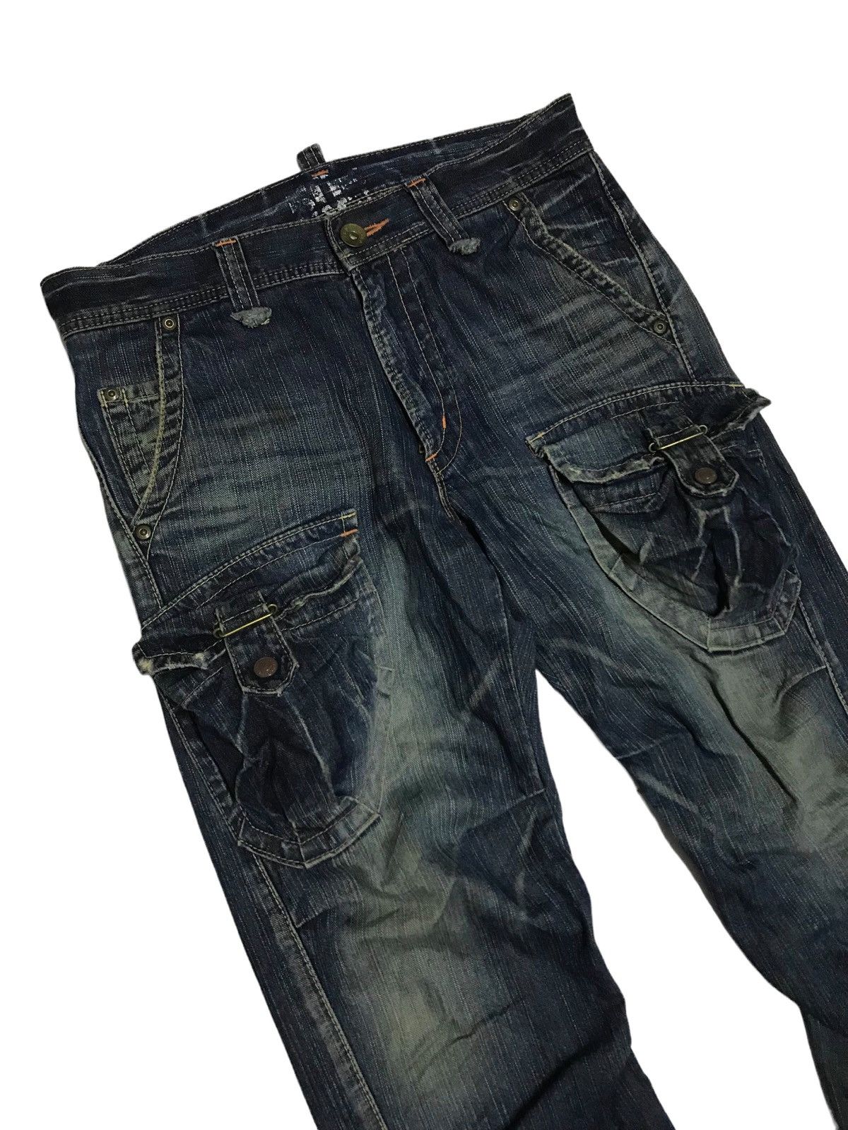Hysteric Glamour × If Six Was Nine Extra Flared⚡Edwin 3D Front Pocket Distressed Denim Pants Size US 32 / EU 48 - 2 Thumbnail