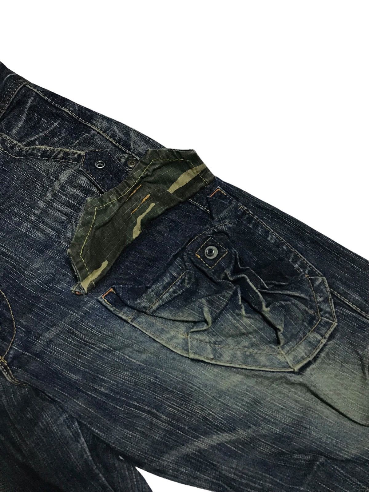 Hysteric Glamour × If Six Was Nine Extra Flared⚡Edwin 3D Front Pocket Distressed Denim Pants Size US 32 / EU 48 - 8 Thumbnail