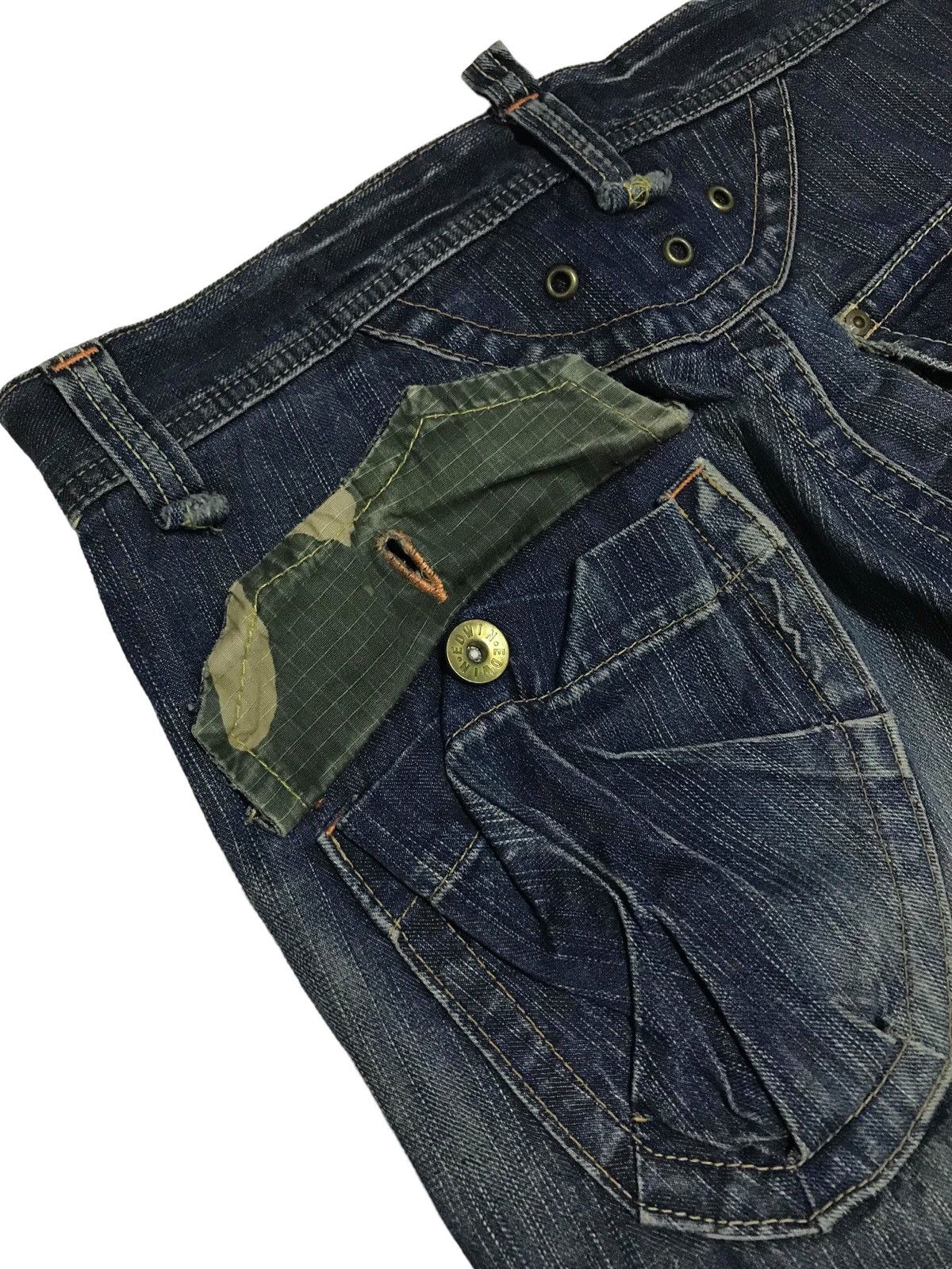 Hysteric Glamour × If Six Was Nine Extra Flared⚡Edwin 3D Front Pocket Distressed Denim Pants Size US 32 / EU 48 - 12 Thumbnail