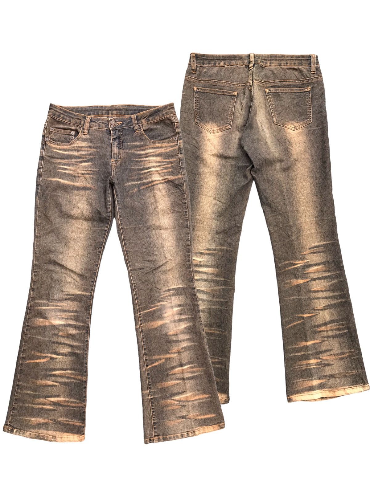 FLARE💥Rusty Unbranded Faded Denim Jeans Pants
