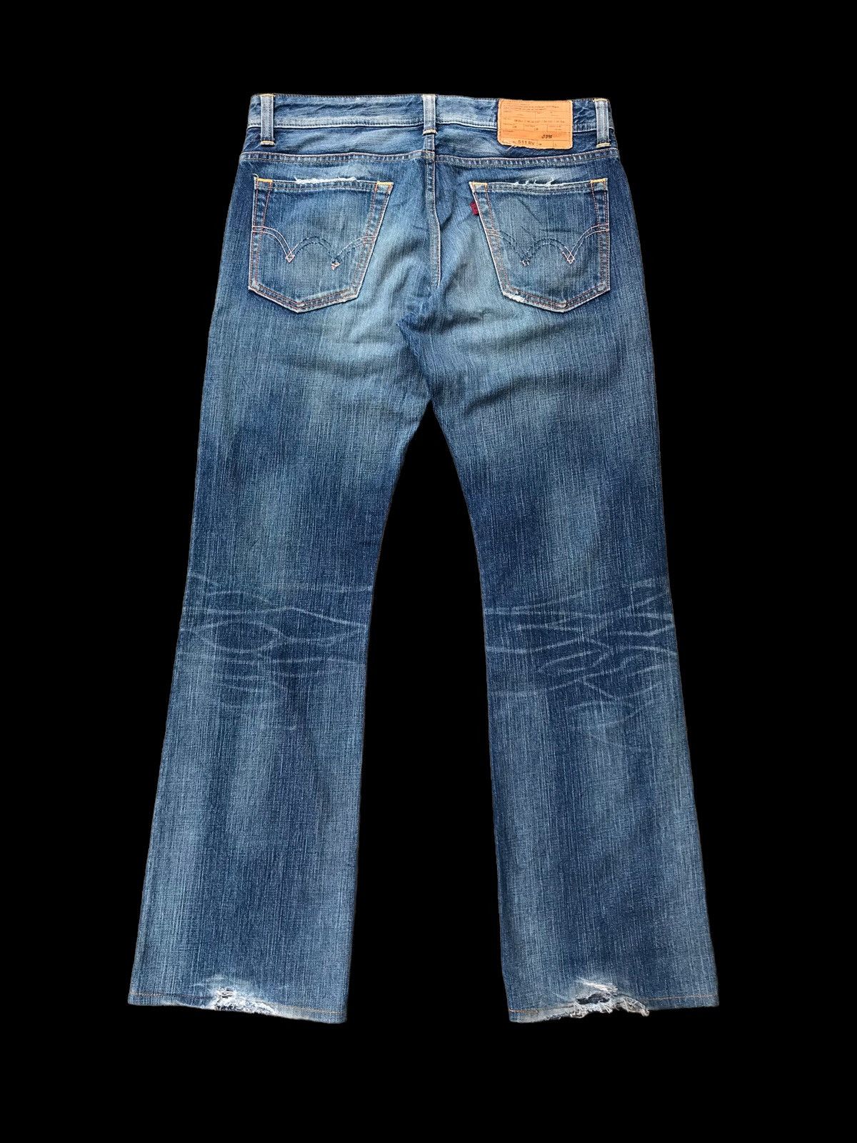 Hysteric Glamour × If Six Was Nine × Japanese Brand BAGGY⚡Edwin 511 RV Faded Distressed Denim Jeans Pants Size US 34 / EU 50 - 7 Thumbnail