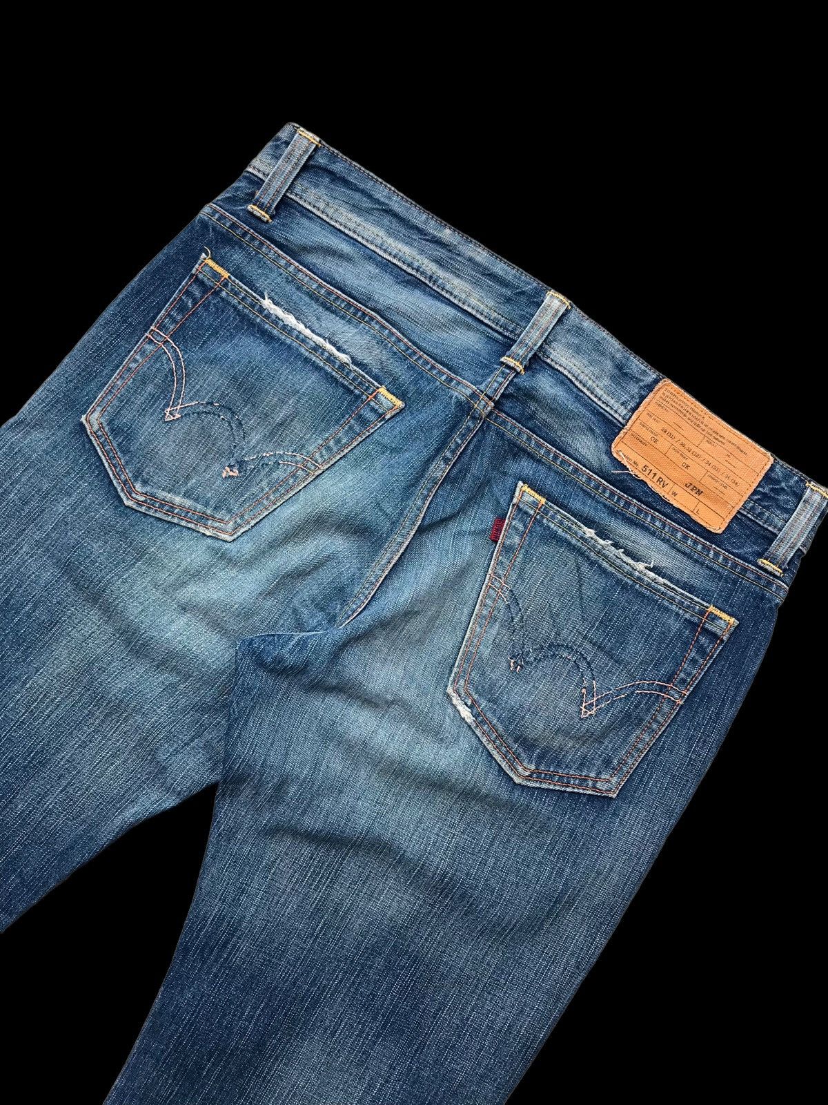 Hysteric Glamour × If Six Was Nine × Japanese Brand BAGGY⚡Edwin 511 RV Faded Distressed Denim Jeans Pants Size US 34 / EU 50 - 9 Thumbnail