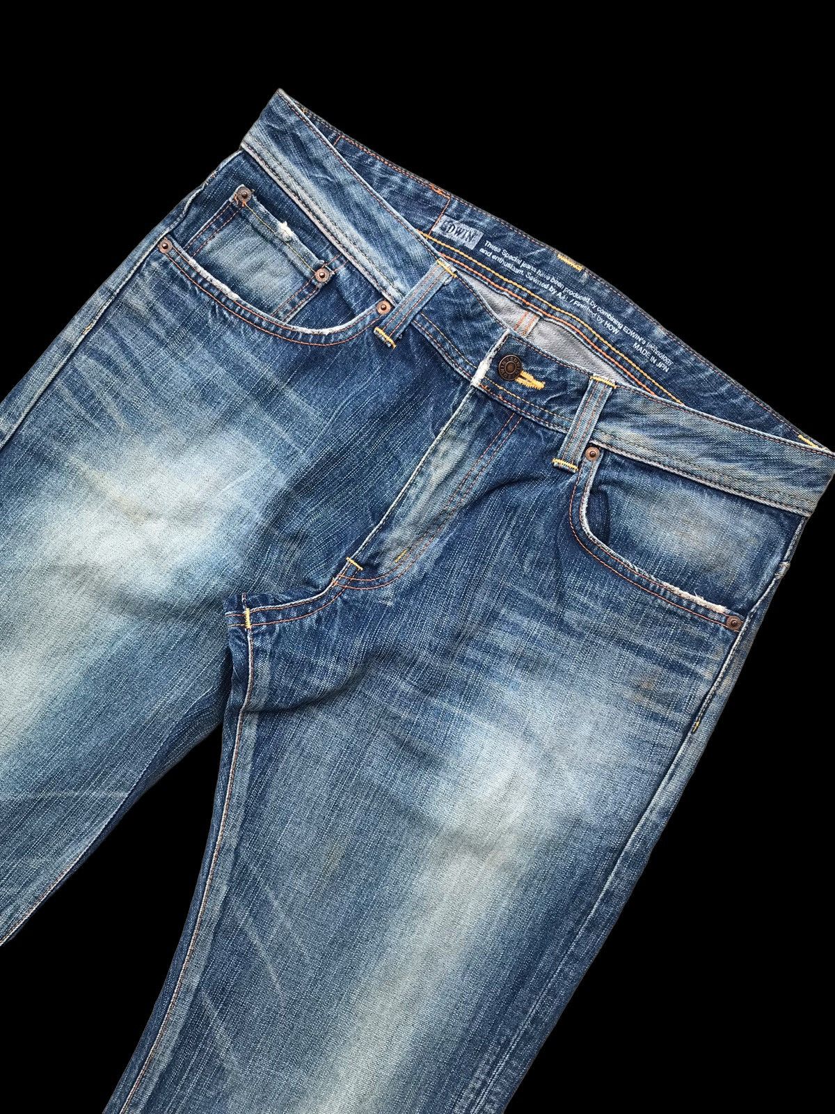 Hysteric Glamour × If Six Was Nine × Japanese Brand BAGGY⚡Edwin 511 RV Faded Distressed Denim Jeans Pants Size US 34 / EU 50 - 4 Thumbnail