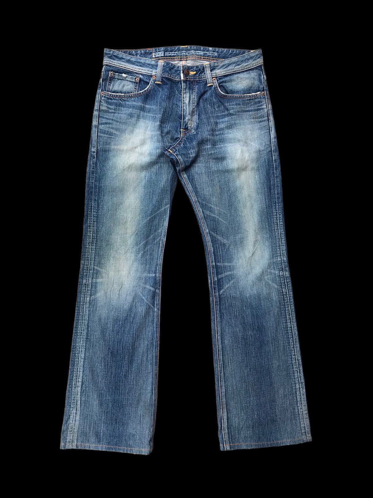 Hysteric Glamour × If Six Was Nine × Japanese Brand BAGGY⚡Edwin 511 RV Faded Distressed Denim Jeans Pants Size US 34 / EU 50 - 2 Thumbnail
