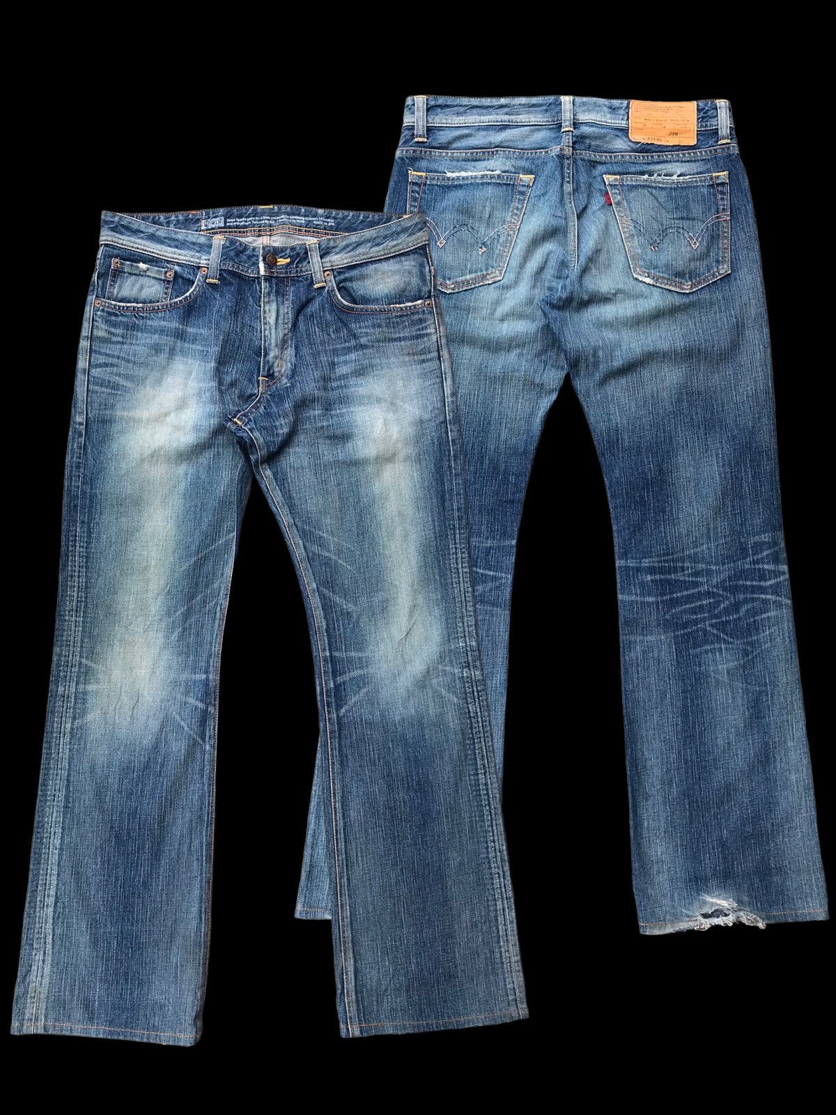 BAGGY⚡Edwin 511 RV Faded Distressed Denim Jeans Pants