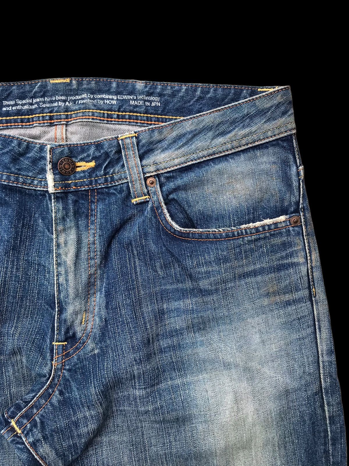 Hysteric Glamour × If Six Was Nine × Japanese Brand BAGGY⚡Edwin 511 RV Faded Distressed Denim Jeans Pants Size US 34 / EU 50 - 6 Thumbnail