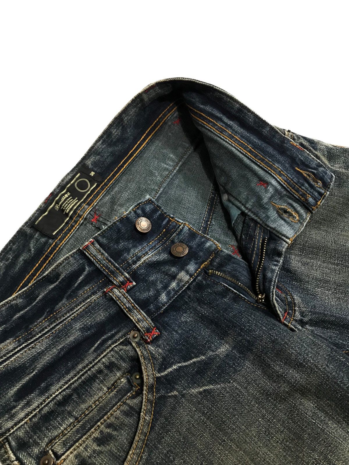 Hysteric Glamour × If Six Was Nine 0Flared💥Distressed Thrashed Icom Denim Jeans Pants Size US 30 / EU 46 - 10 Thumbnail