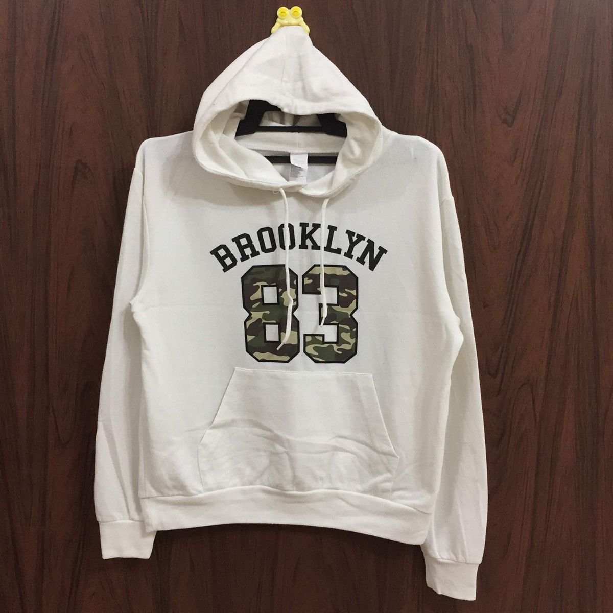 Japanese Brand SPINNS hoodie spellout Brooklyn 83 camouflage fit M Size US M / EU 48-50 / 2 - 2 Thumbnail