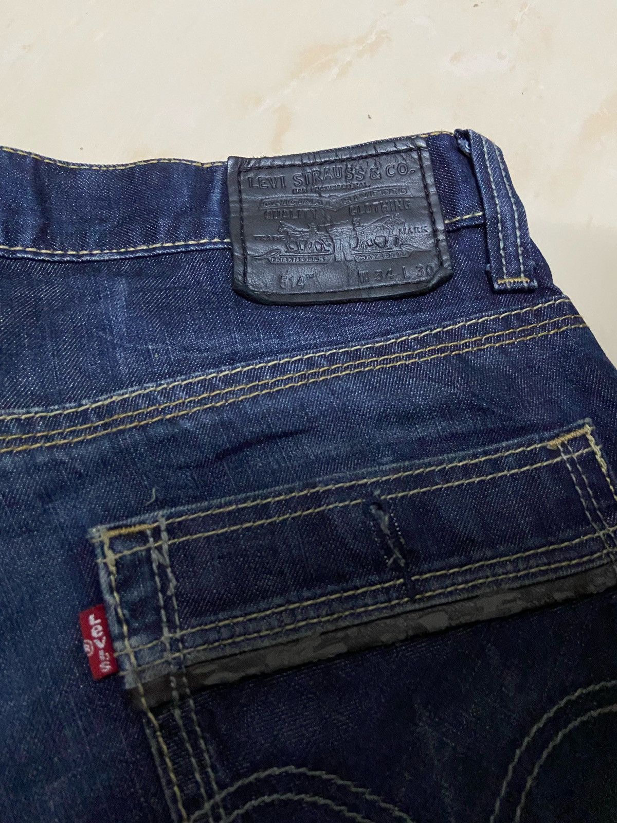 Levi's Vintage 514 Levis Denim Jeans W34 dark blue Size US 34 / EU 50 - 4 Thumbnail