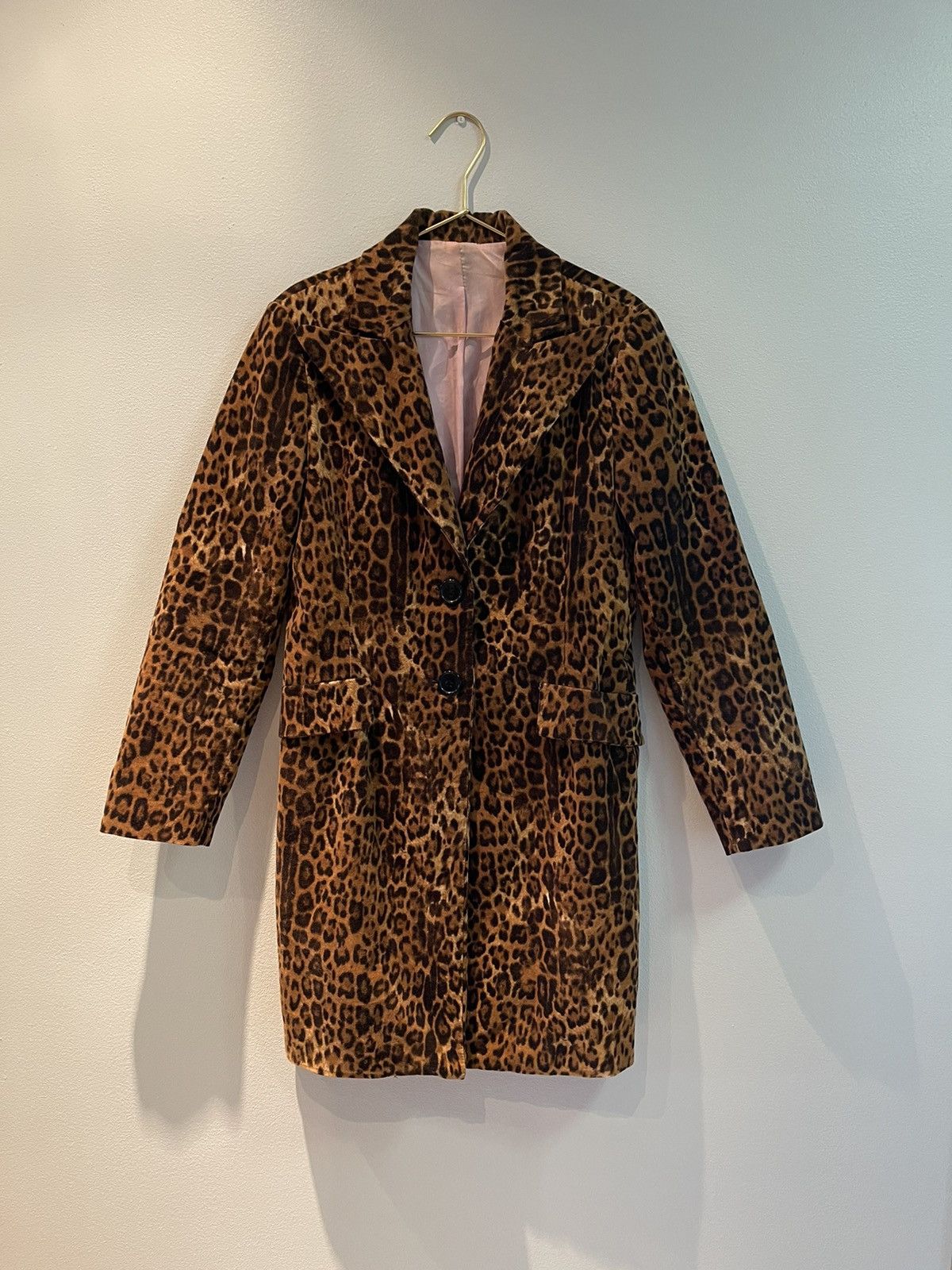 Vintage Leopard Print Long Jacket/Coat