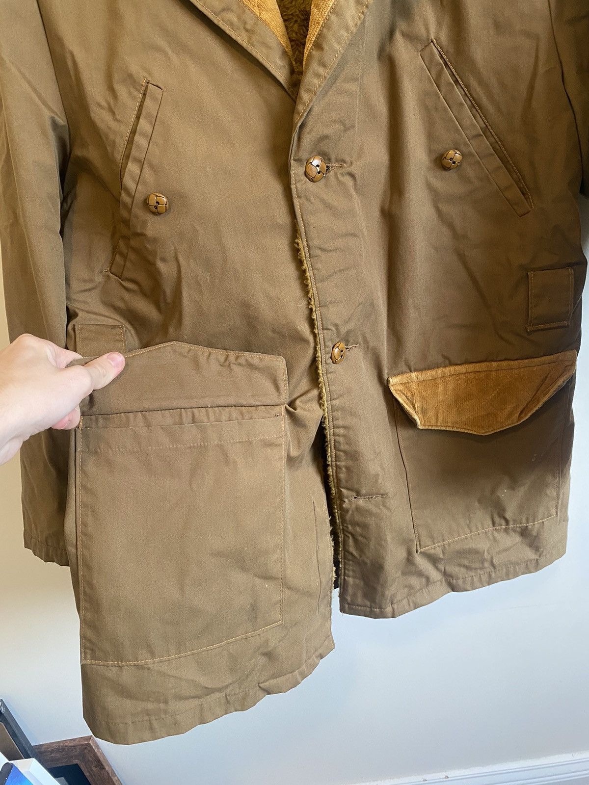 JCPenney Vintage 1960s corduroy western Fur Town craft jacket 50s Size US L / EU 52-54 / 3 - 5 Thumbnail