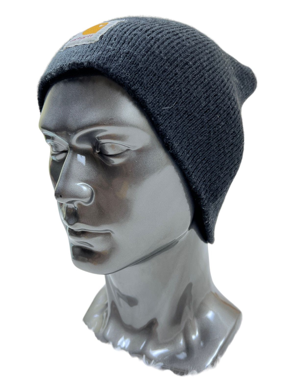 Carhartt Vintage Carhatt Black Beanie Hat Streetwear Workwear Size ONE SIZE - 2 Thumbnail