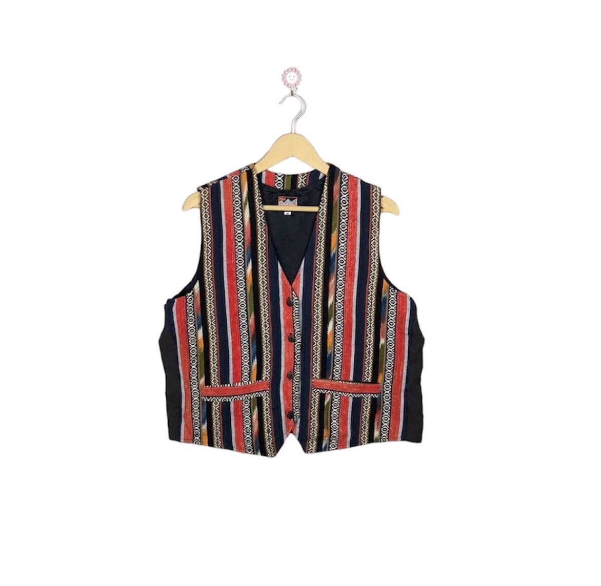 Native × Vintage Vintage 80s Chimayo Waistcoat Vest Hippie Boho Navajo Size US M / EU 48-50 / 2 - 1 Thumbnail
