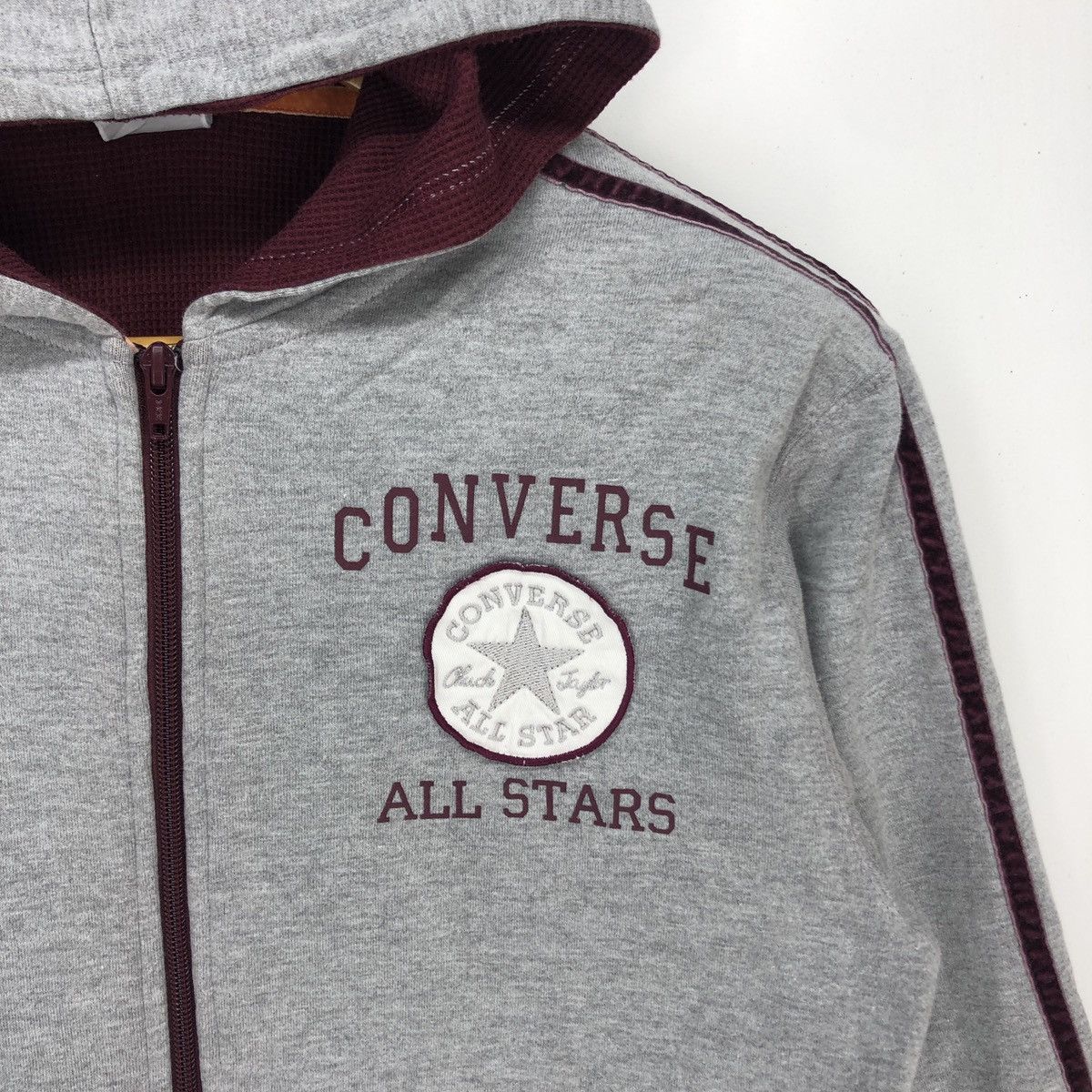 Converse CONVERSE ALL STAR Women Zipper Hoodie #1013-35 Size S / US 4 / IT 40 - 2 Thumbnail