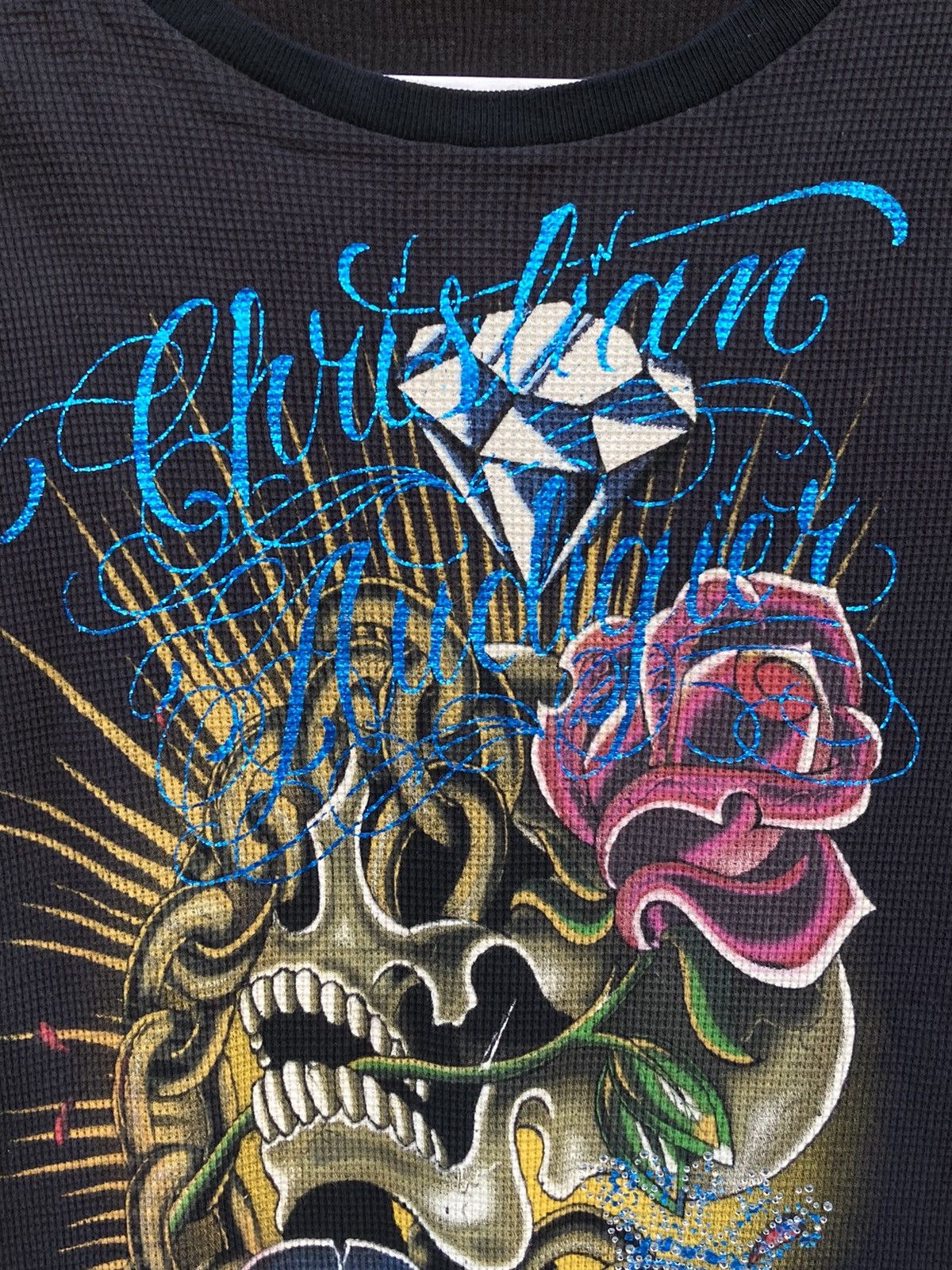 Christian Audigier × Ed Hardy × Vintage Christian Audigier snake skulls rhinestones long sleeve Size US M / EU 48-50 / 2 - 3 Thumbnail
