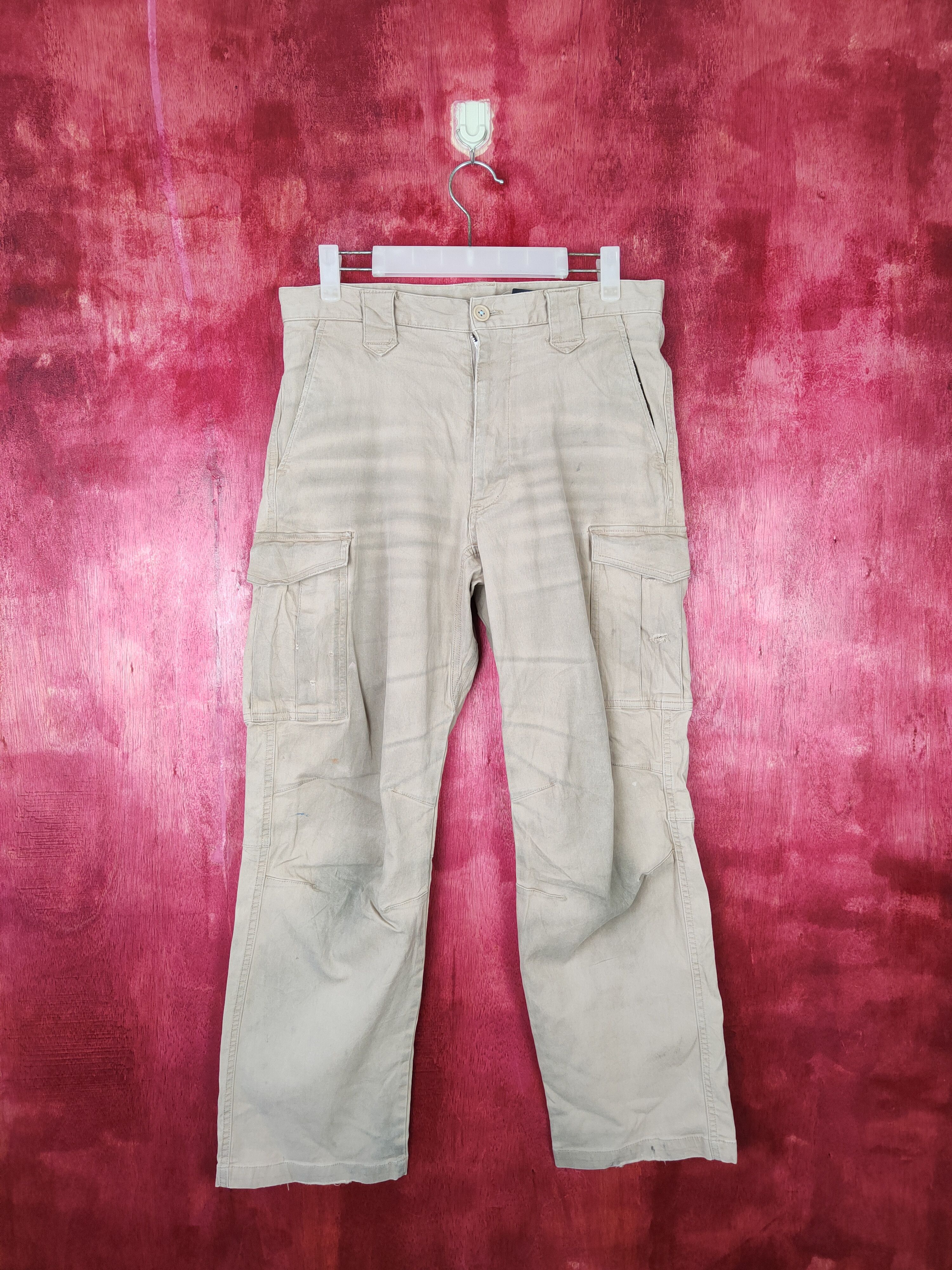 Japanese Brand × Vintage Japanese Brand Brown Multi Pocket Tactical Pants #4917 Size US 31 - 1 Thumbnail