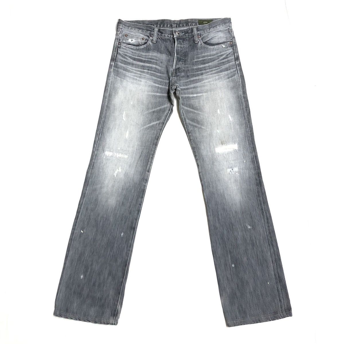 Japanese Brand Green Japan Distressed Selvedge Denim Size US 31 - 1 Thumbnail